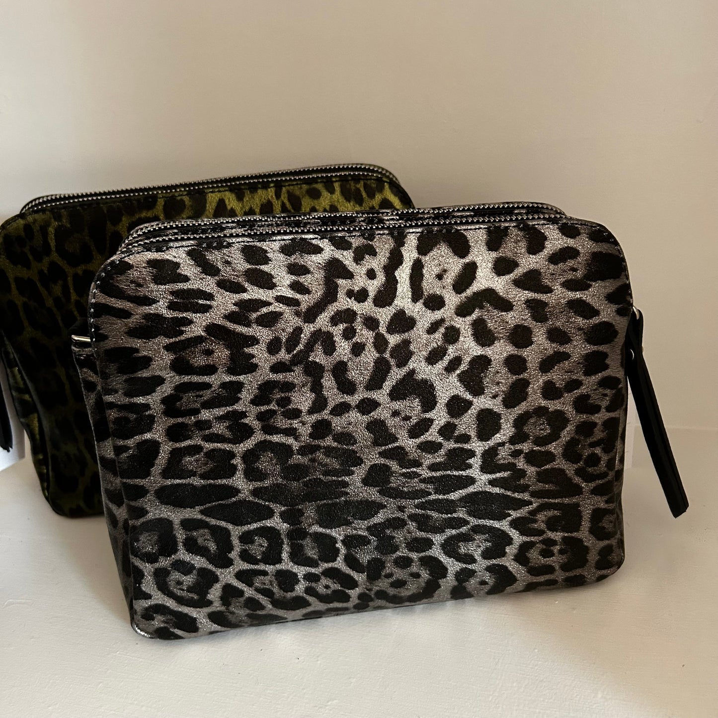 Metallic leopard crossbody