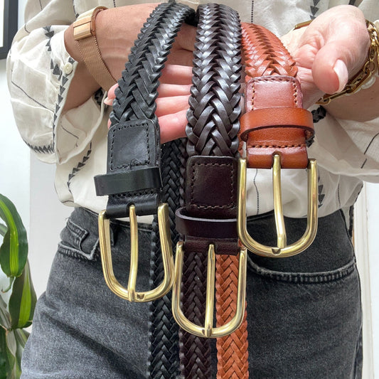 Woven Leather Belts