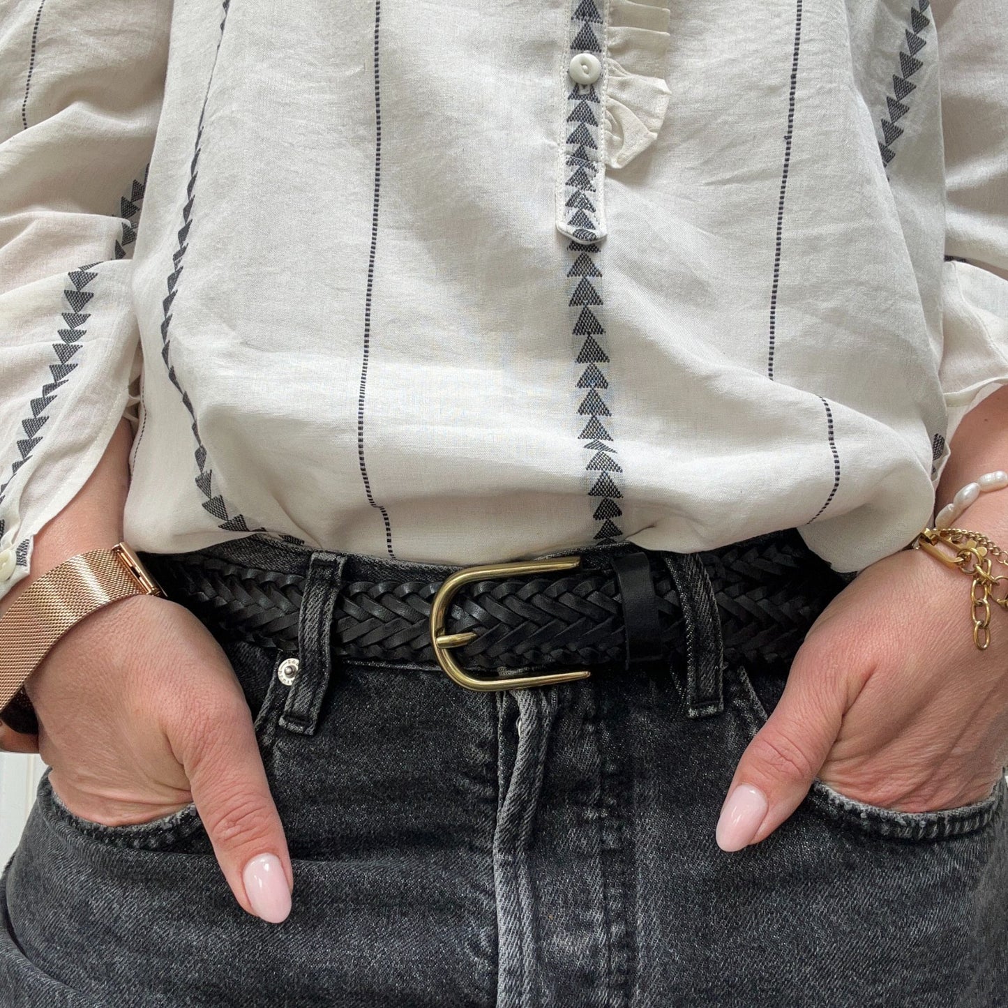 Woven Leather Belts