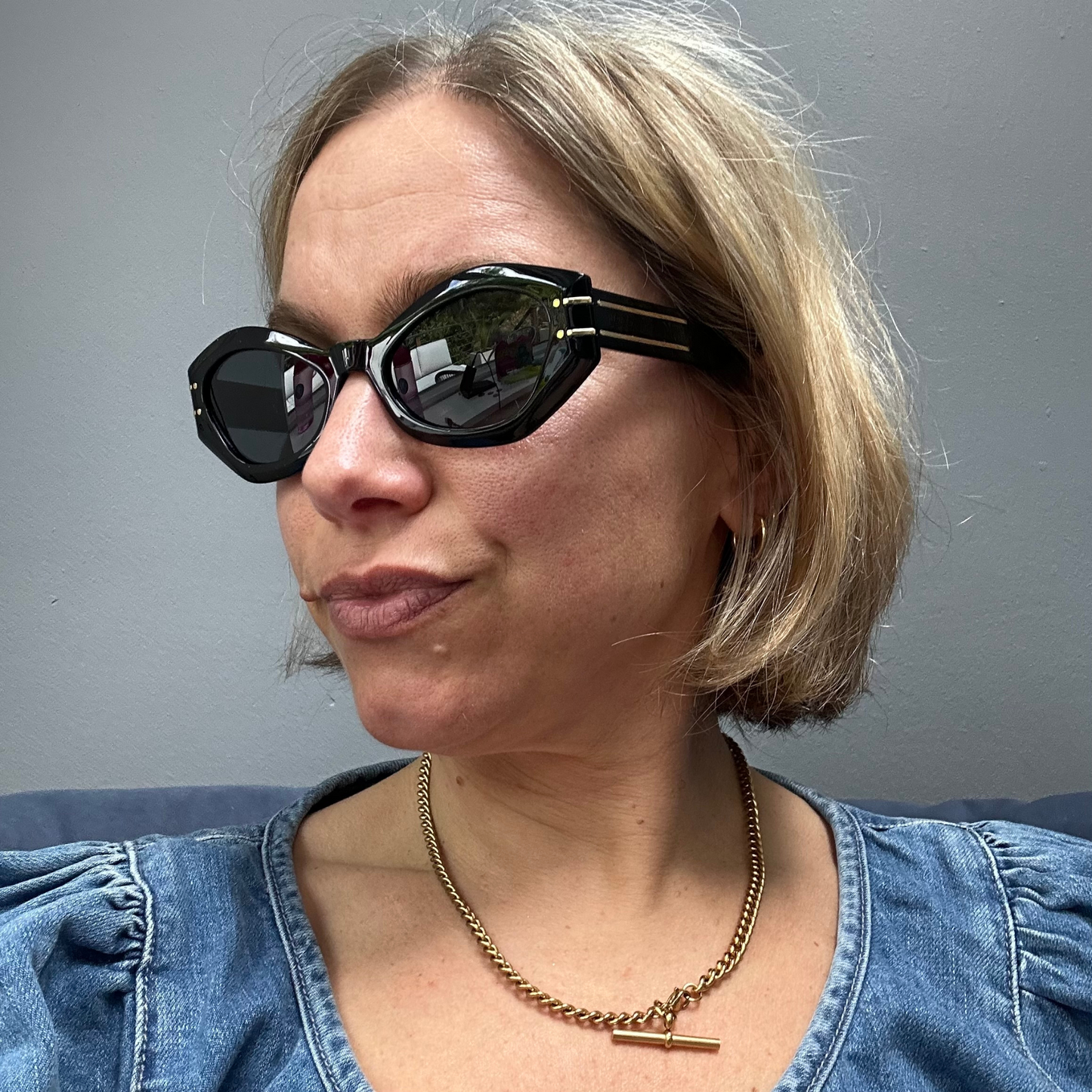 Geo Slim Cat Eye Ladies Sunglasses