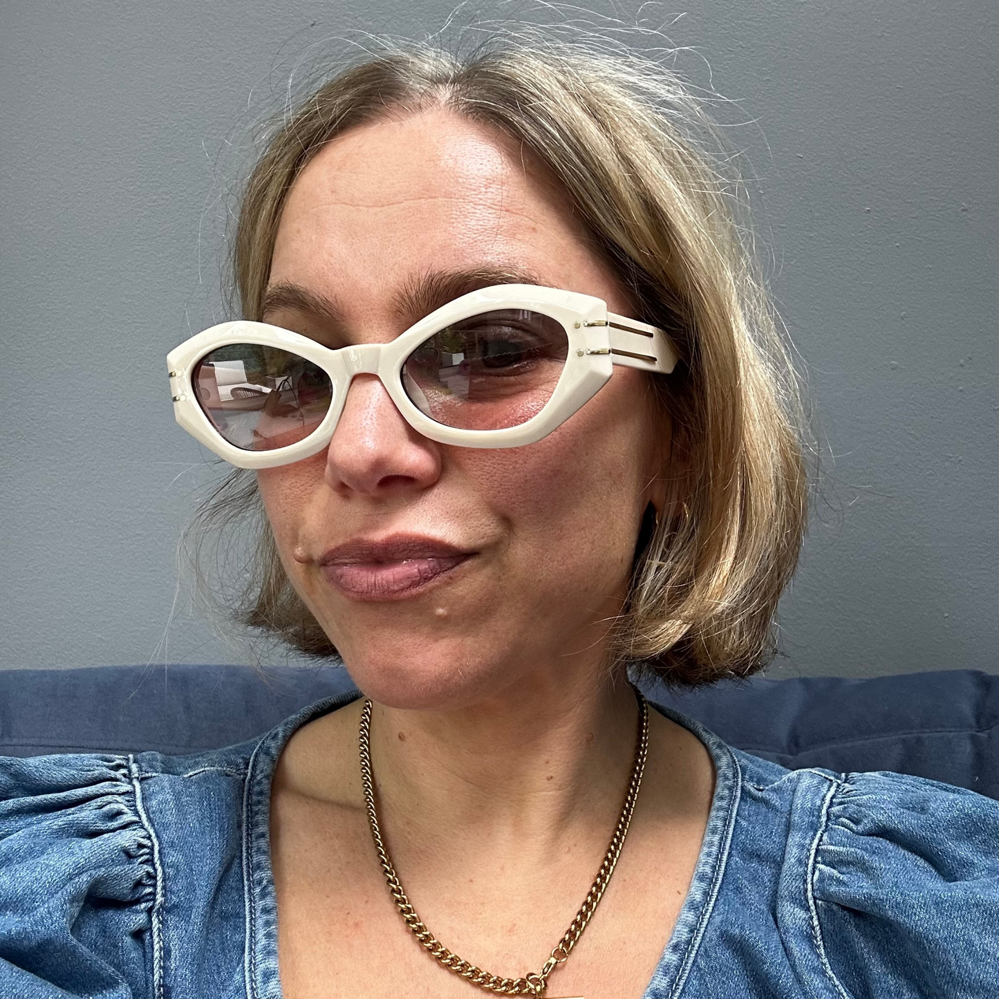 Geo Slim Cat Eye Ladies Sunglasses
