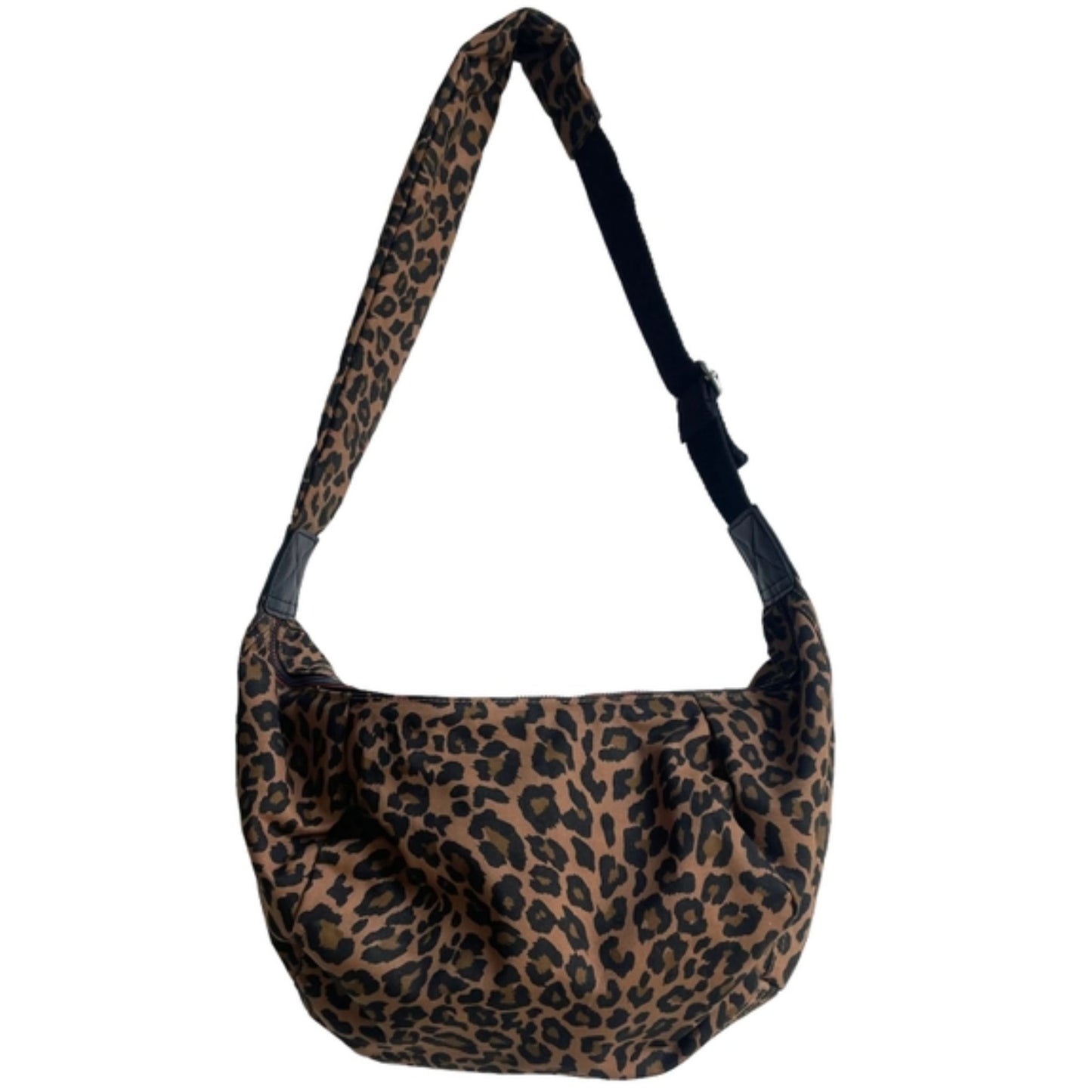 Large Leopard Print Cross Body Sling Bag