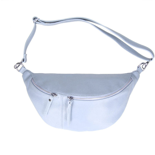 Large Leather BumBag (Exposed Zips) ((Clearance colours )