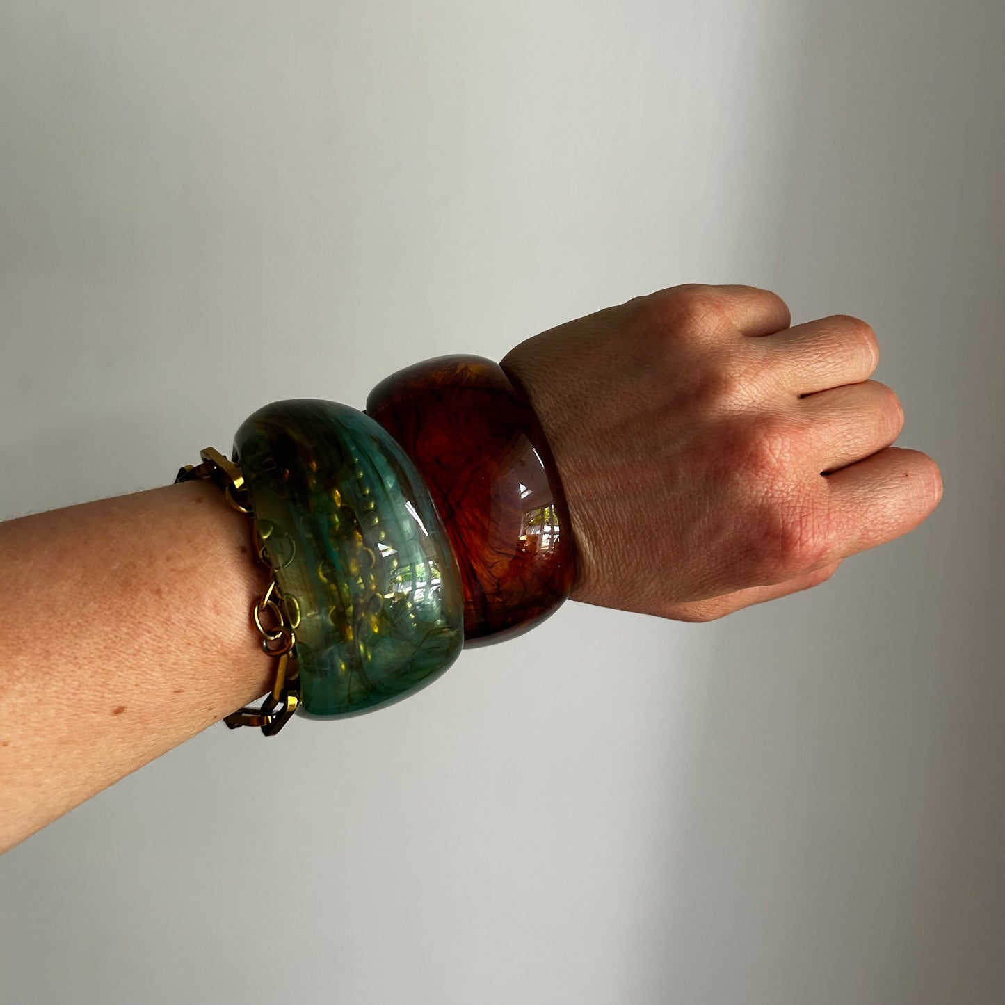 Chunky Marbled Resin Bangles
