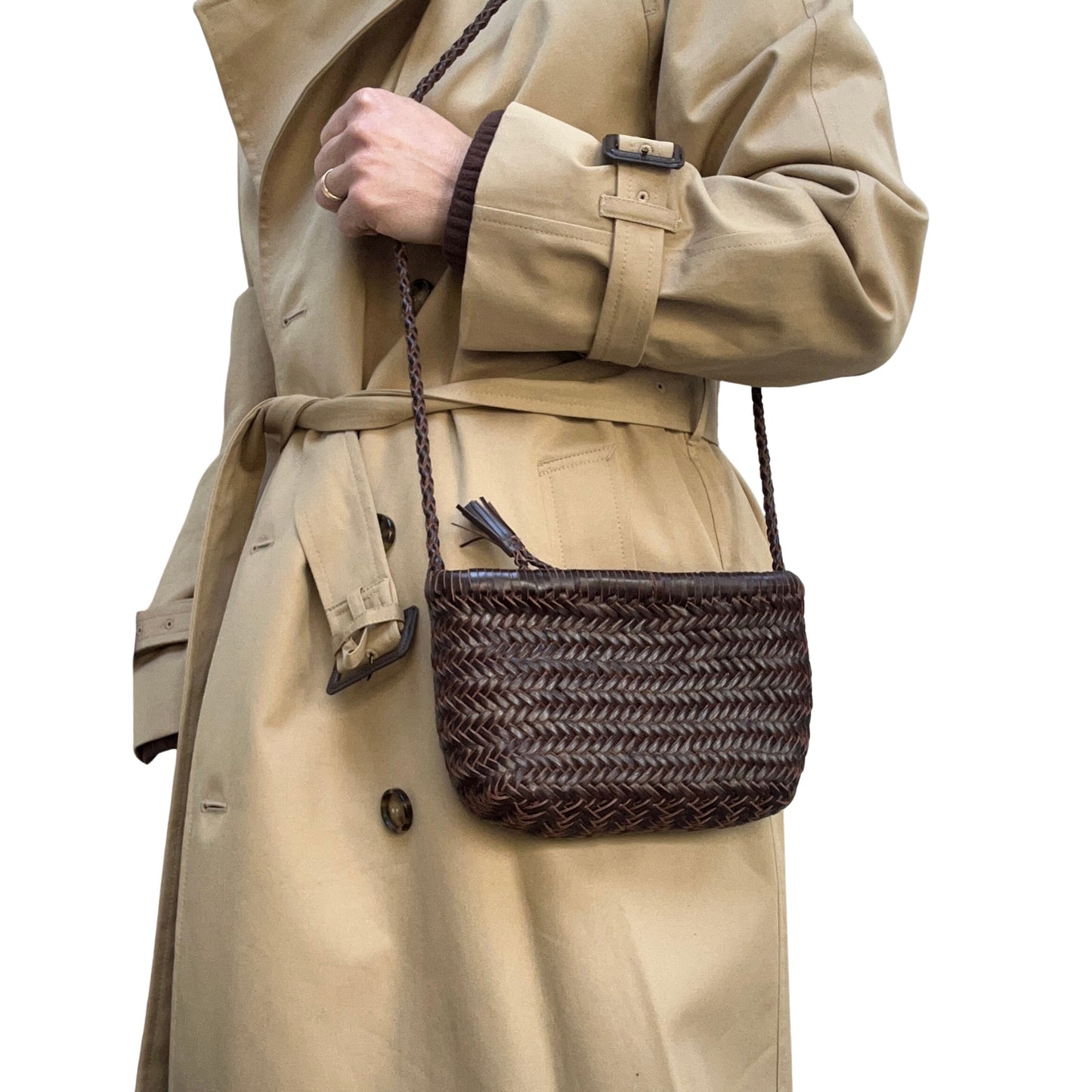 Mini Woven leather bag