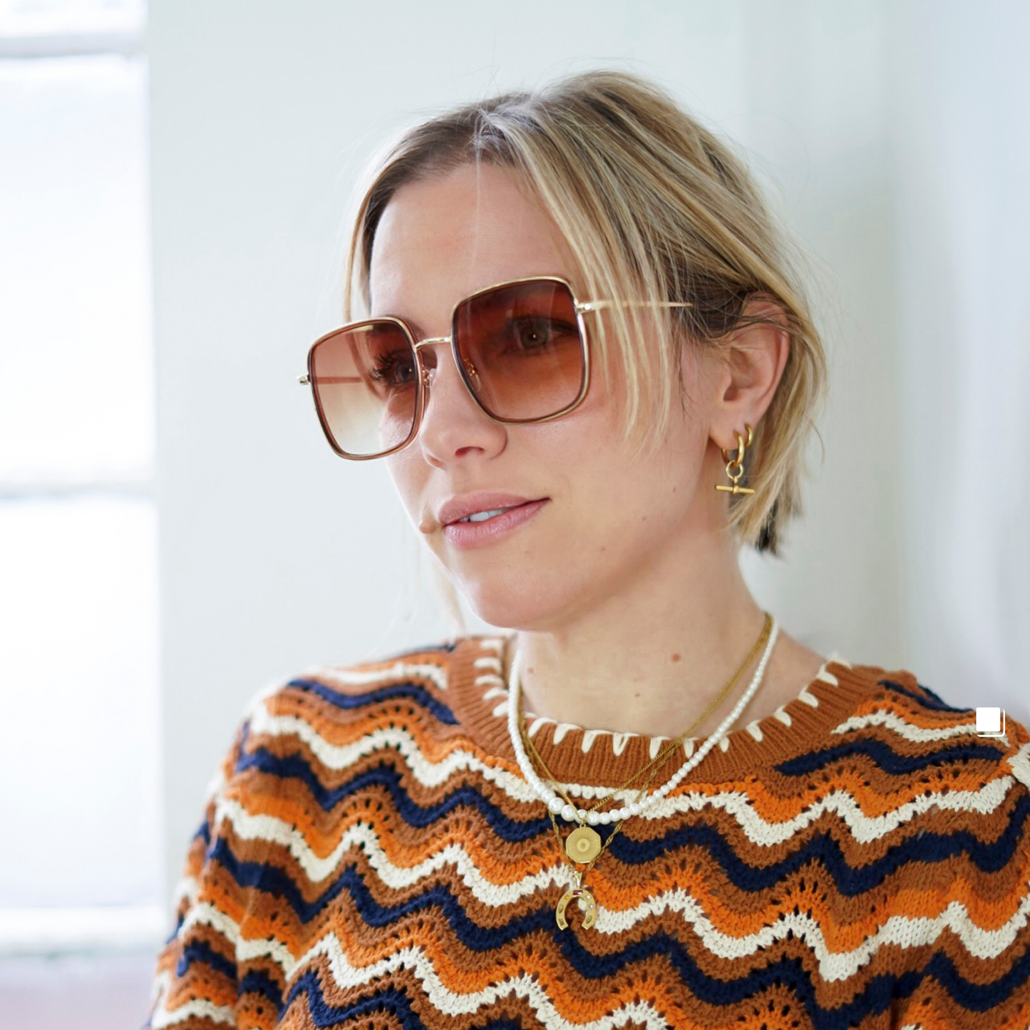 70’s Gold Framed Oversized Sunglasses