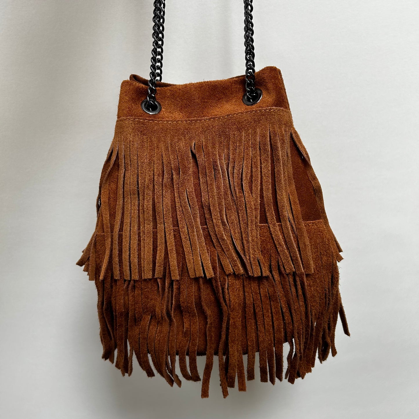 The Small Fringed Suede Bag
