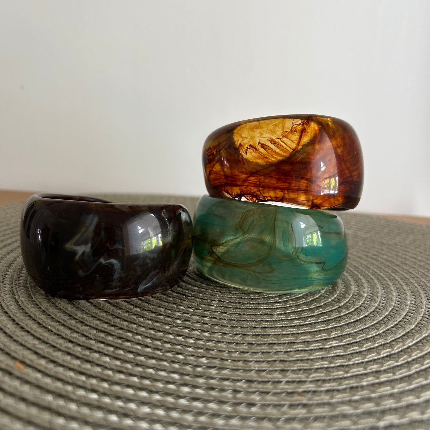 Chunky Marbled Resin Bangles