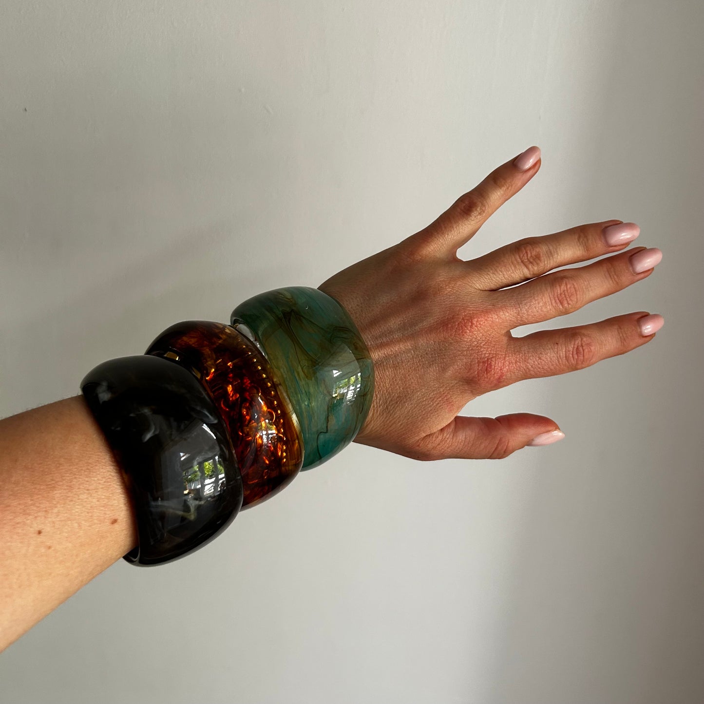 Chunky Marbled Resin Bangles