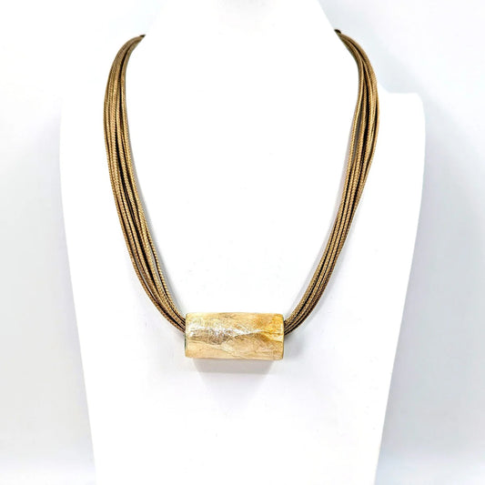 Resin cord necklace