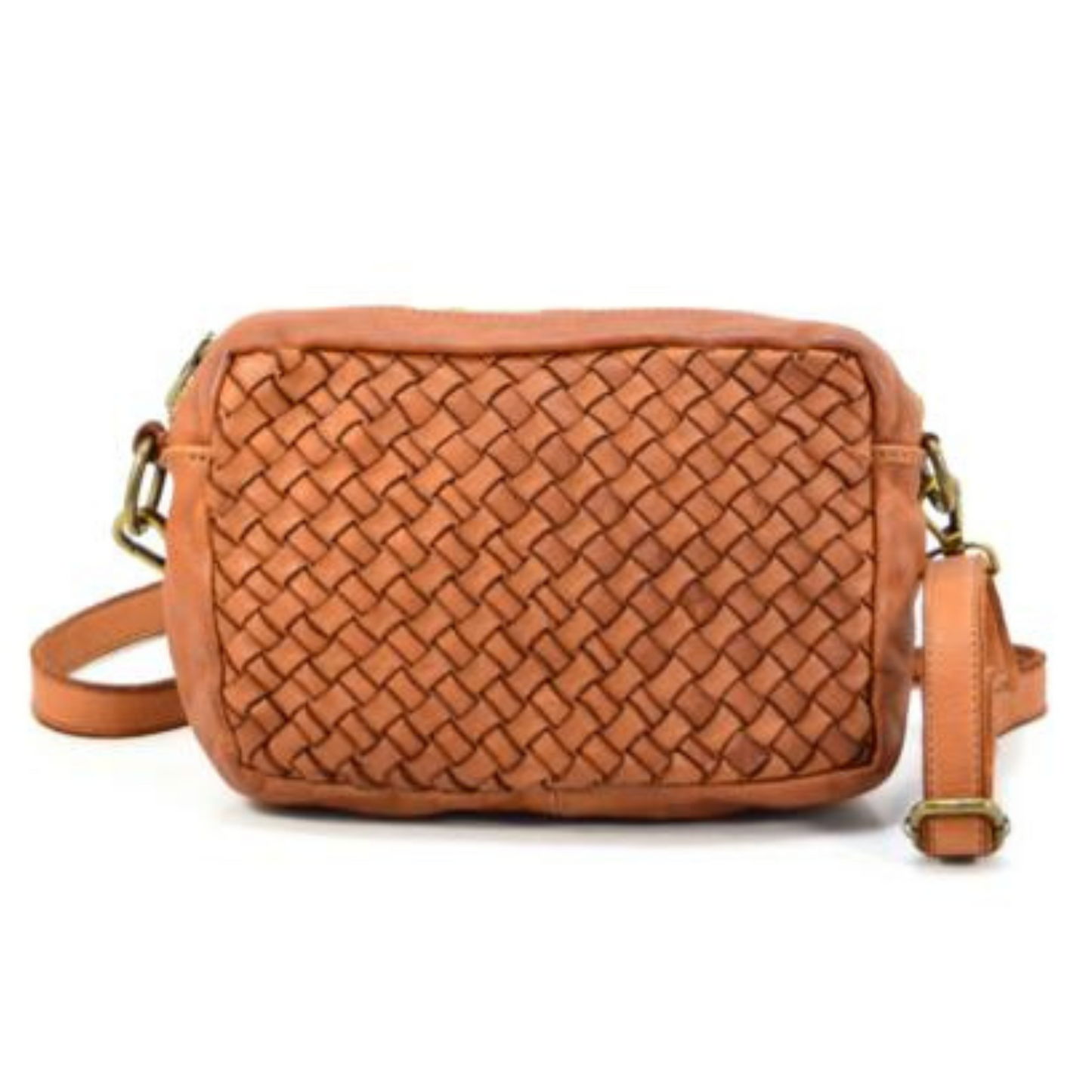 Woven Leather Crossbody Bag