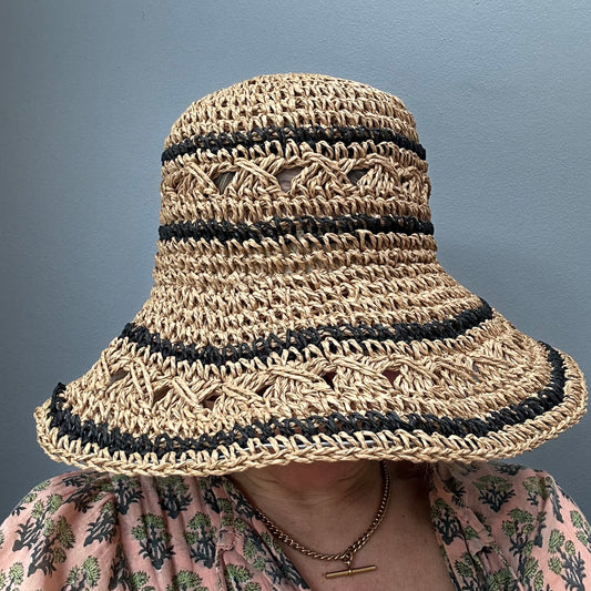 Striped Crochet Sunhat