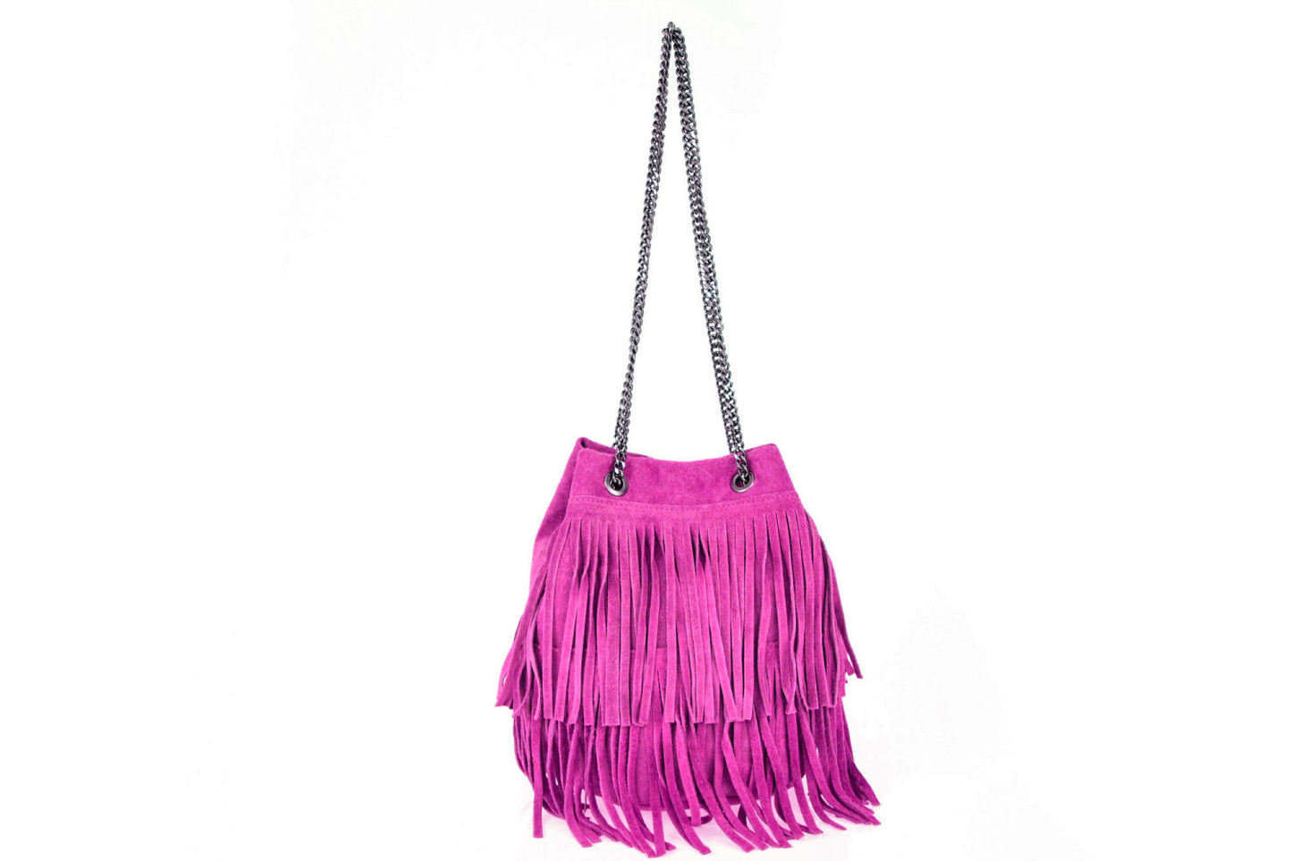 The Small Fringed Suede Bag