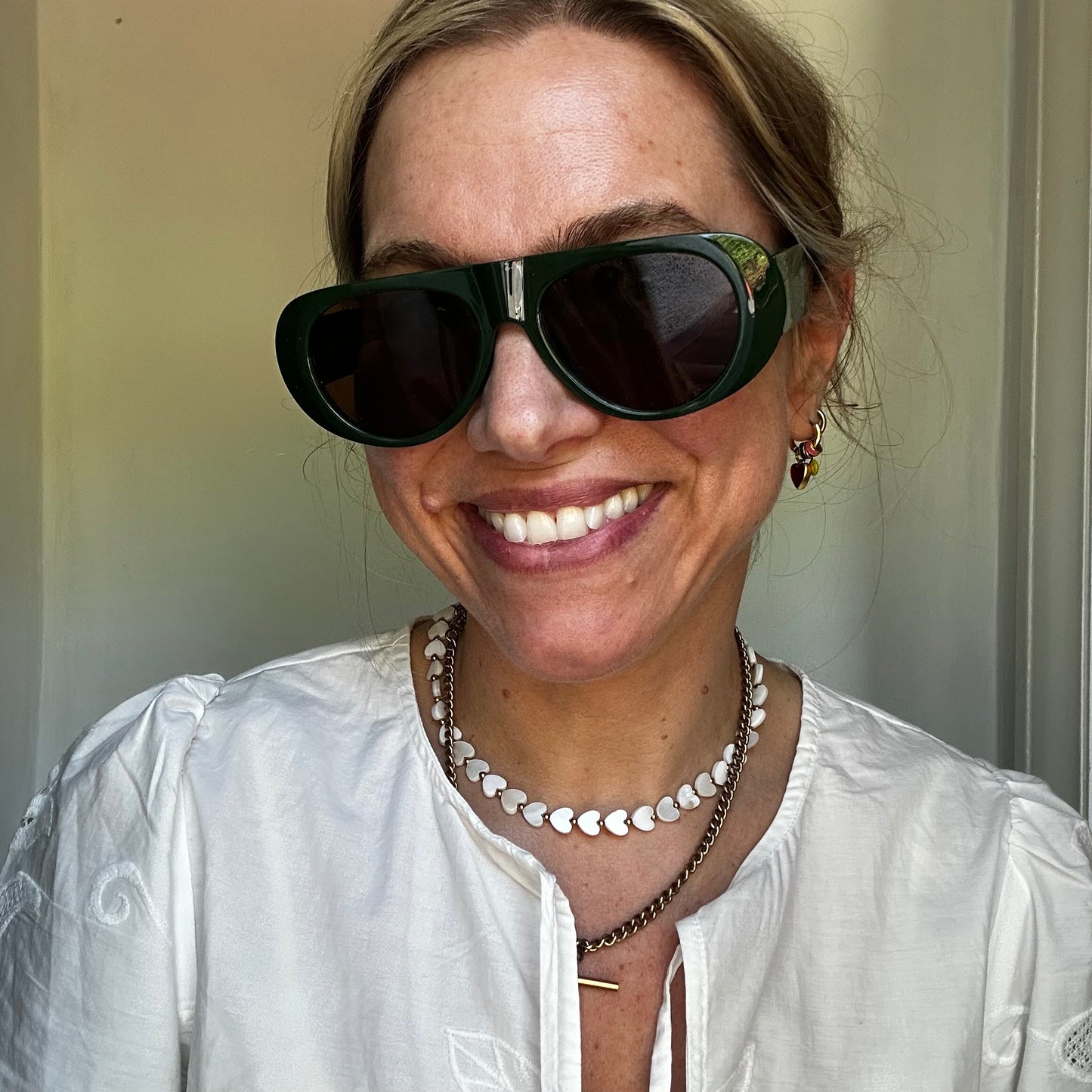 Green retro aviators
