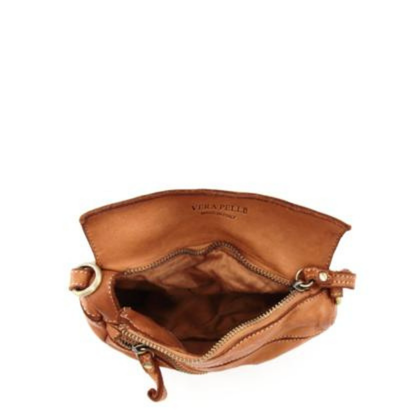Mini Washed Leather Geometric Crossbody