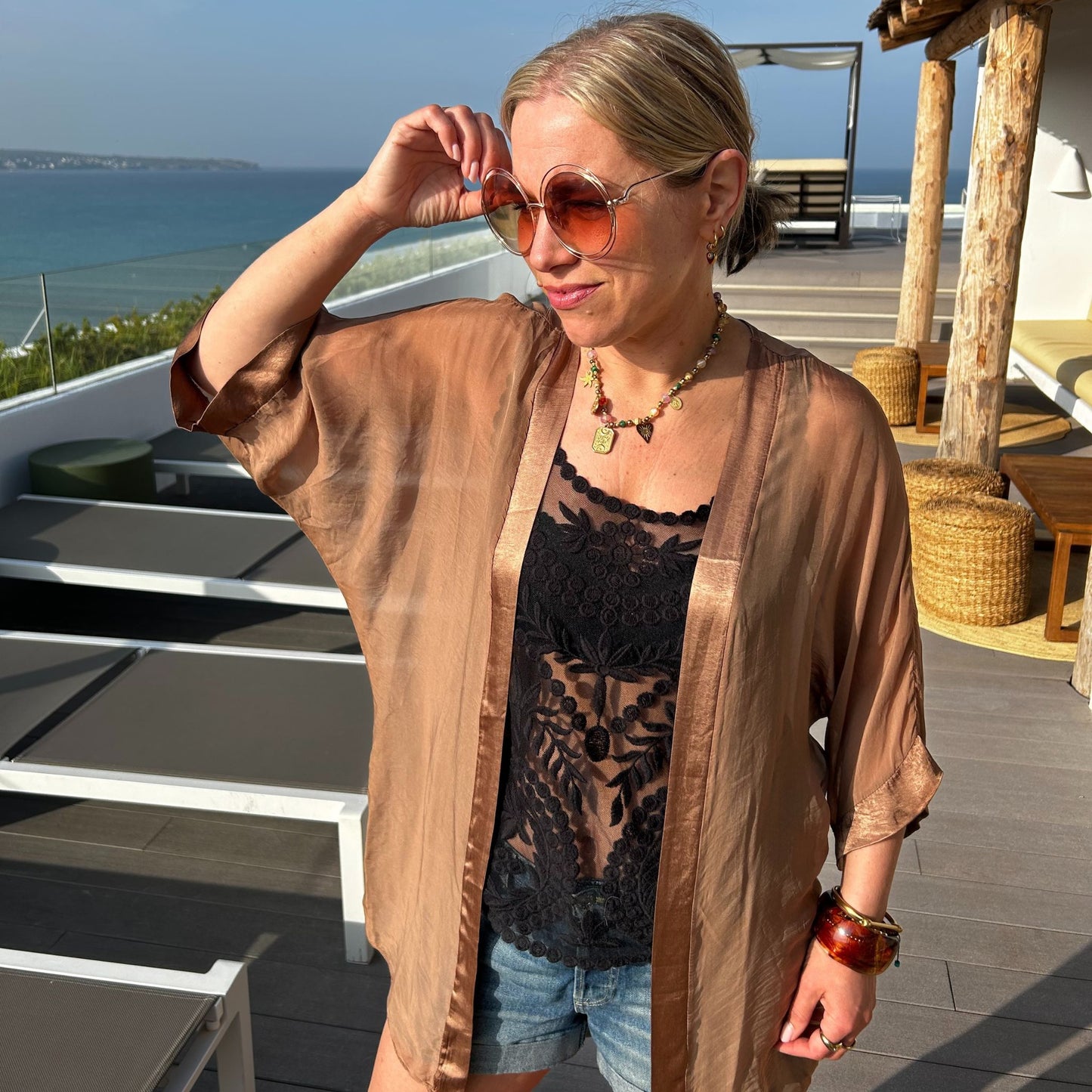 Silk Blend Kimonos (various colours)