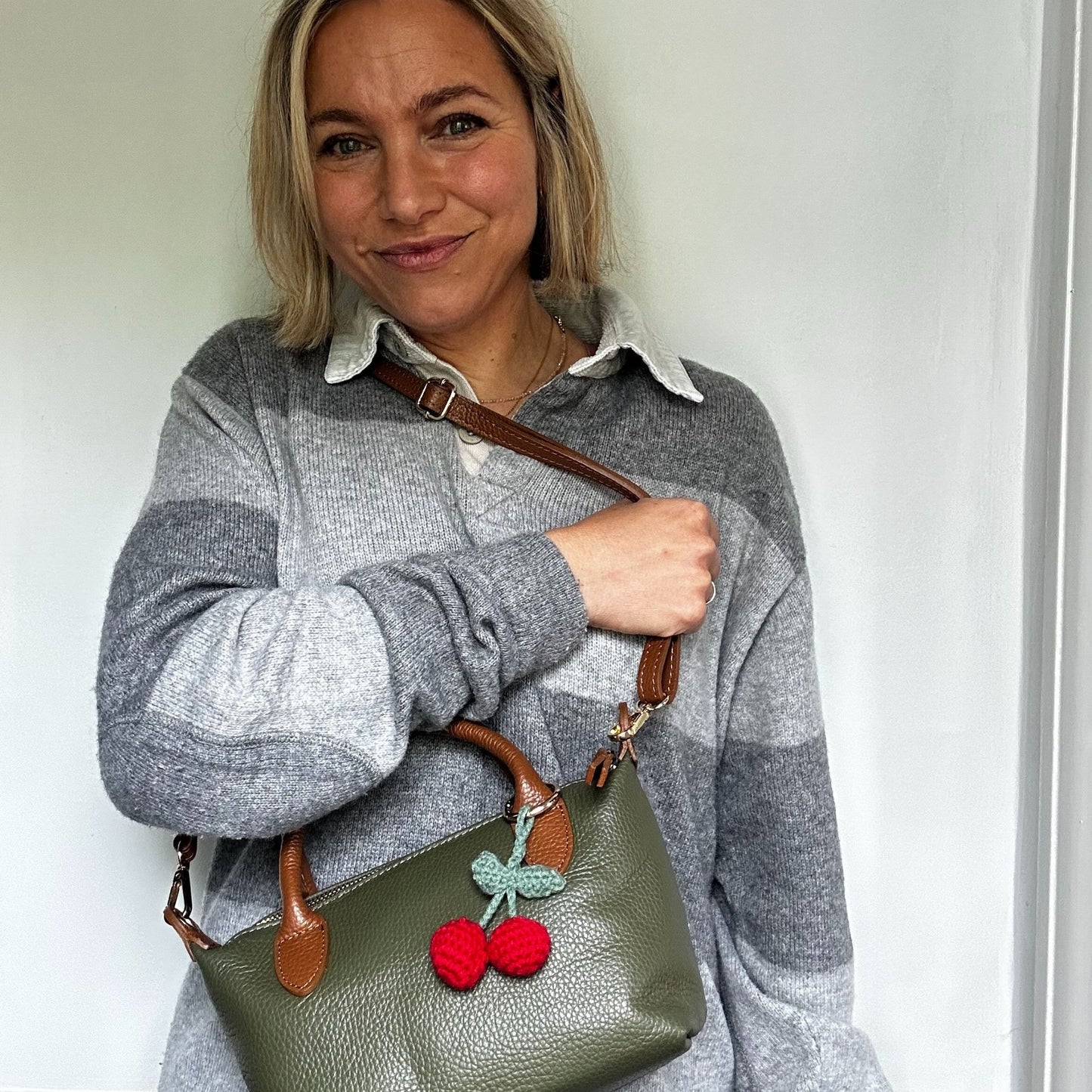 Two Tone Leather handbag