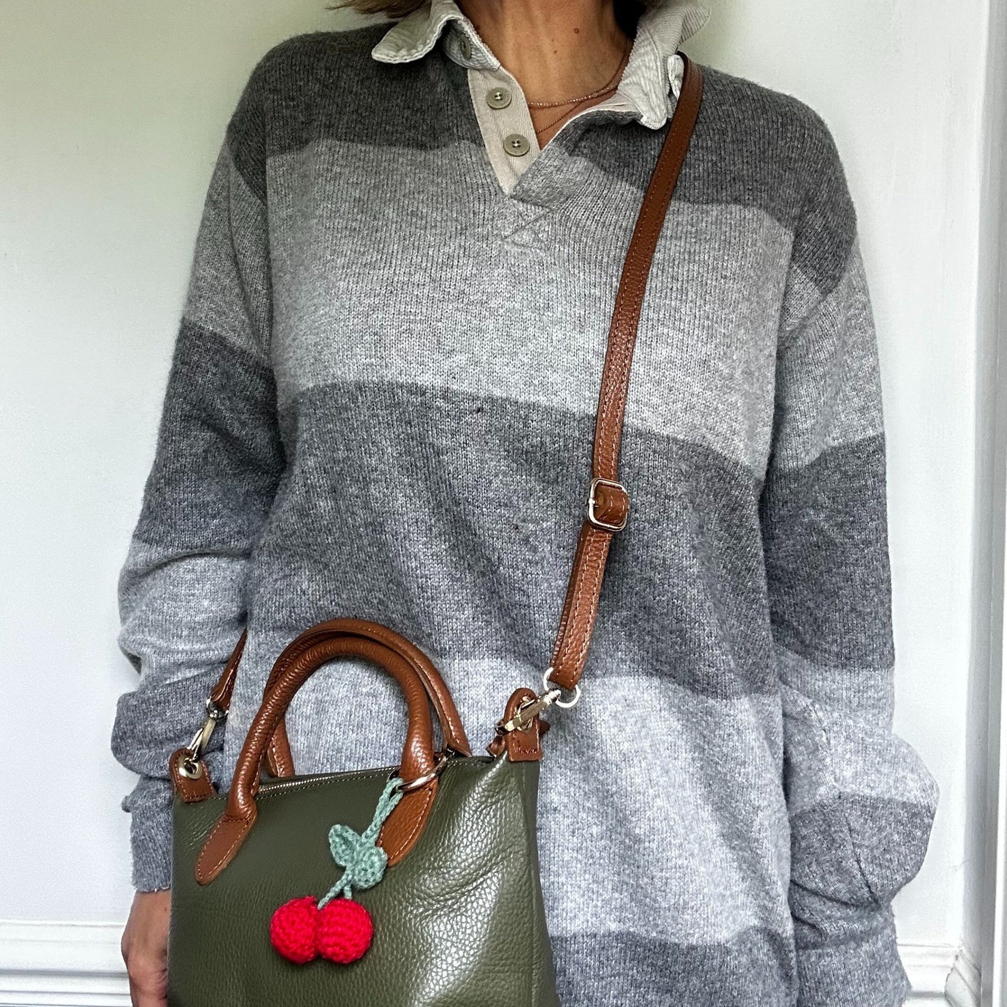 Two Tone Leather handbag