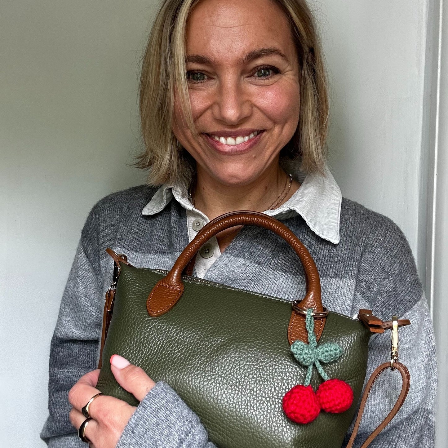 Two Tone Leather handbag