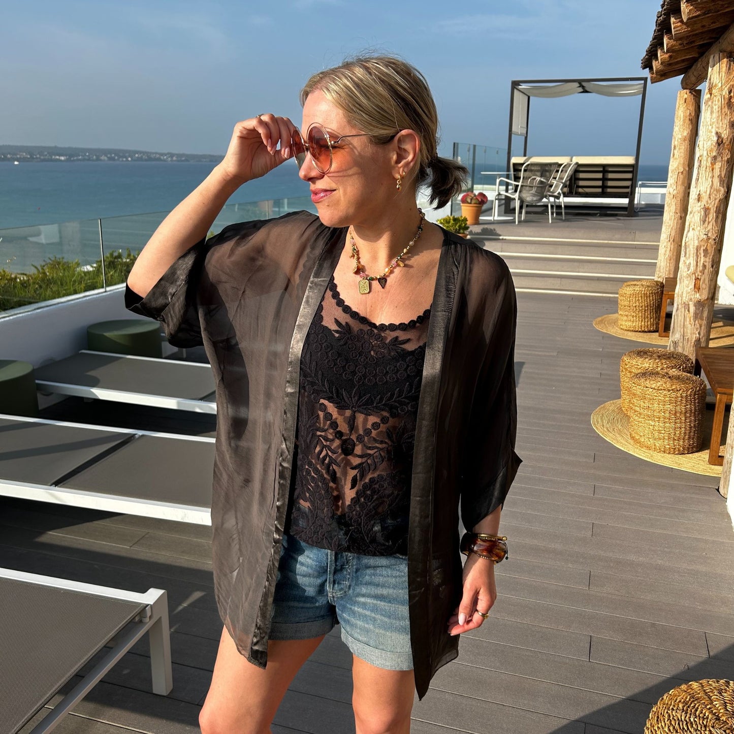 Silk Blend Kimonos (various colours)