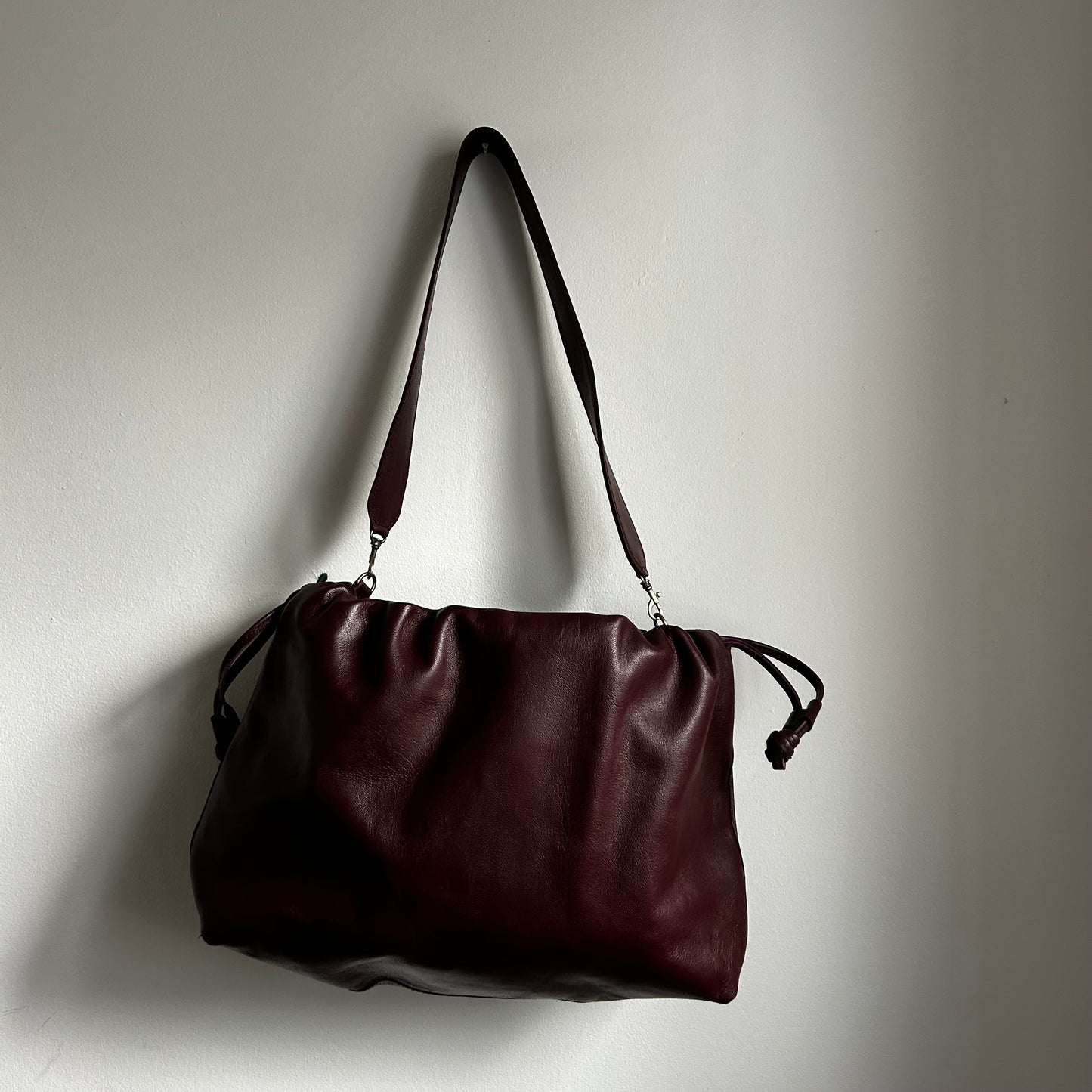Oversized Leather Slouch Bag