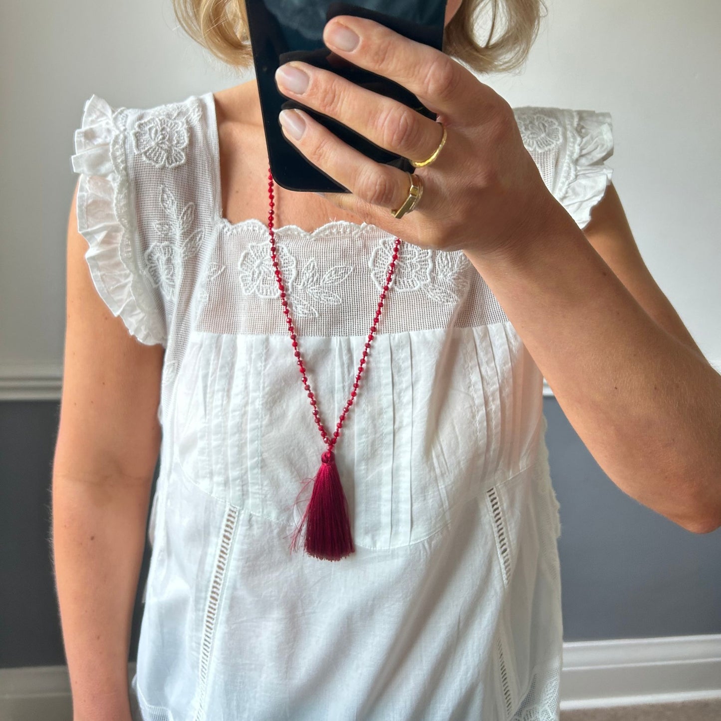 Beaded Long Tassel Necklaces