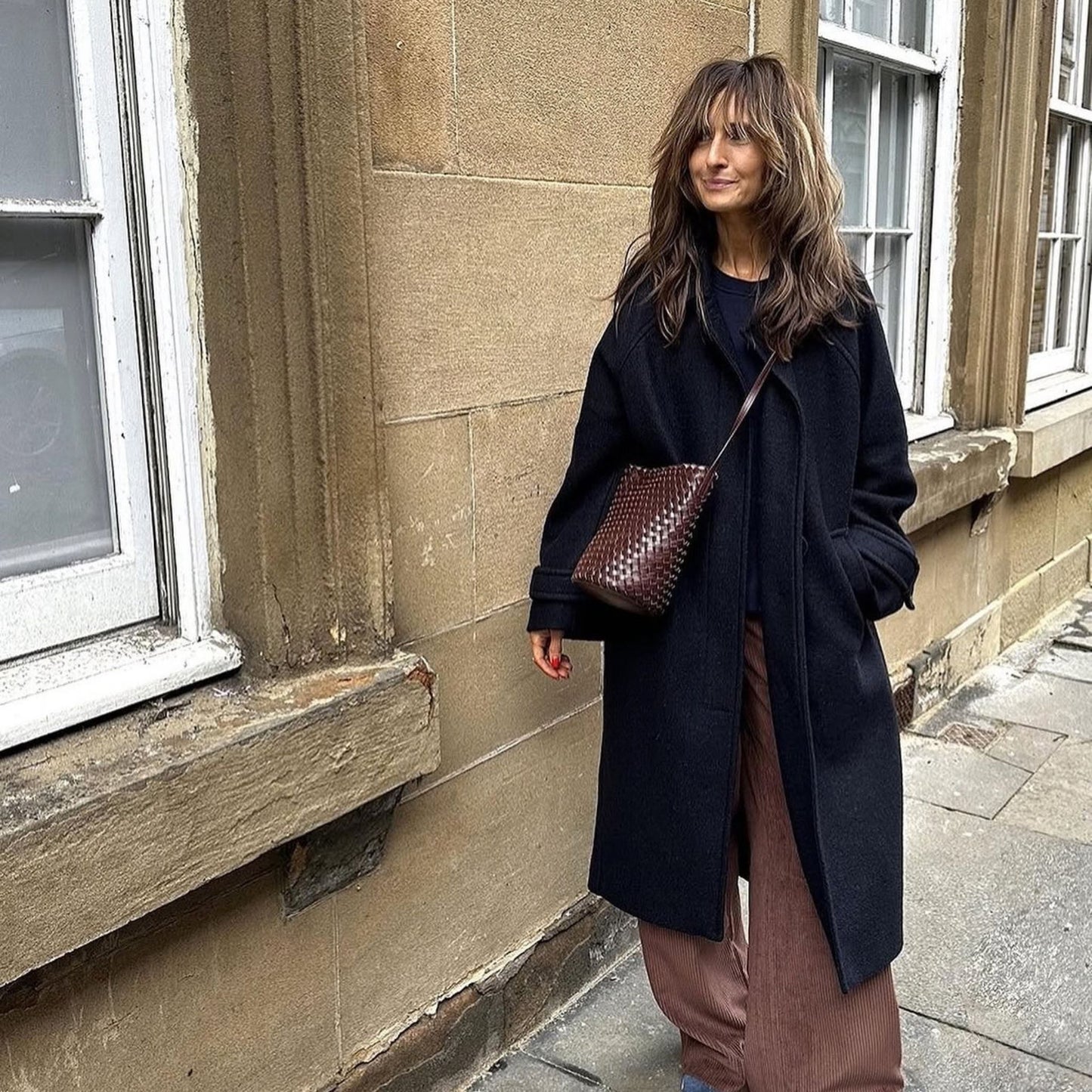The Woven Leather Bucket Bag