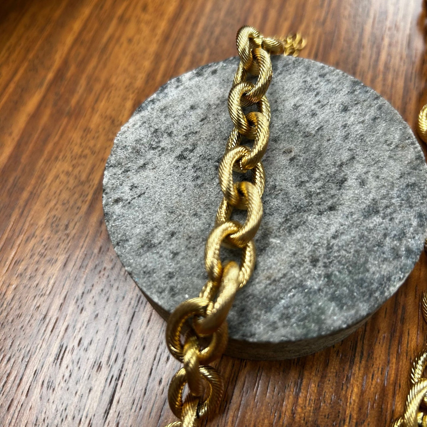 Gold Plated chunky necklace and bracelet