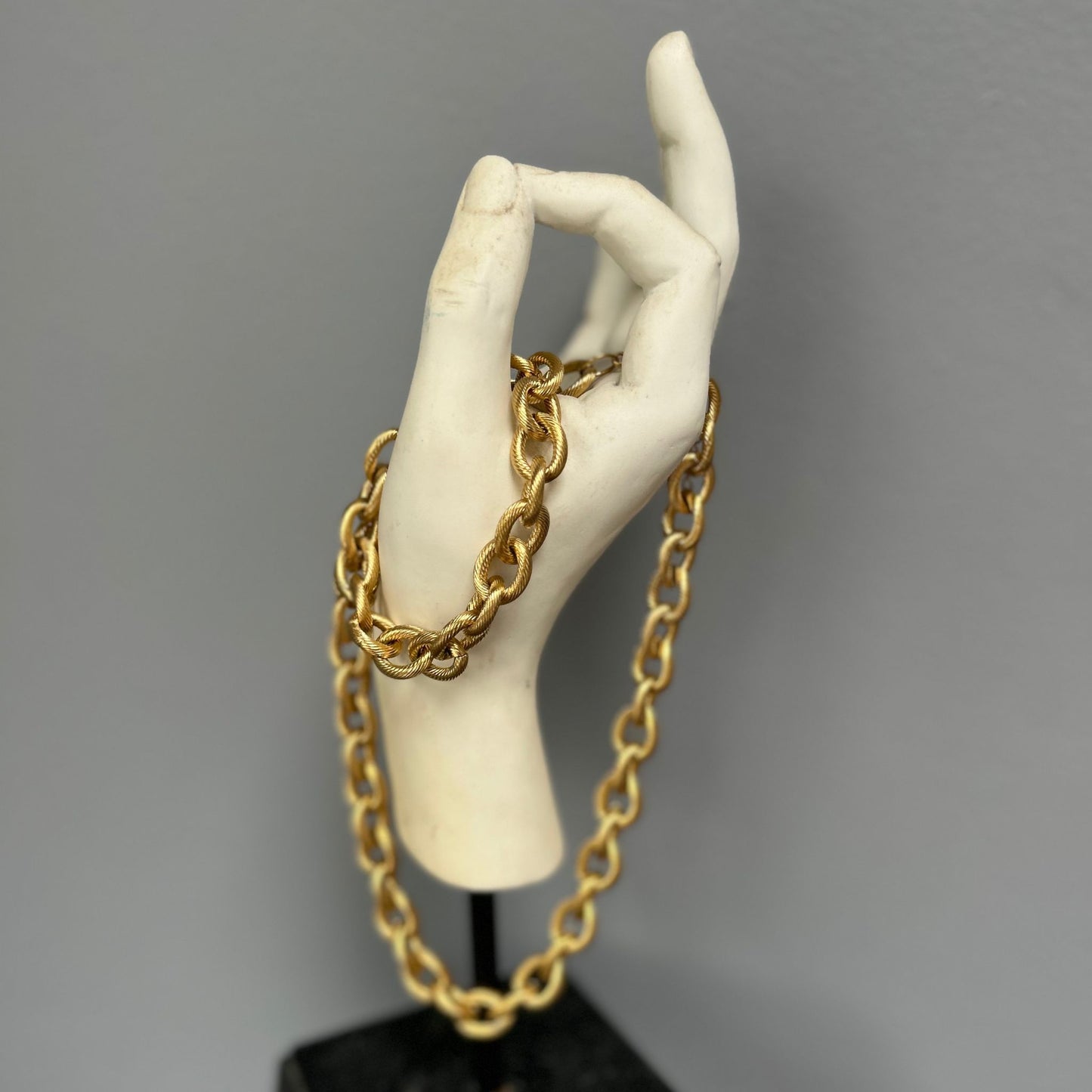 Gold Plated chunky necklace and bracelet
