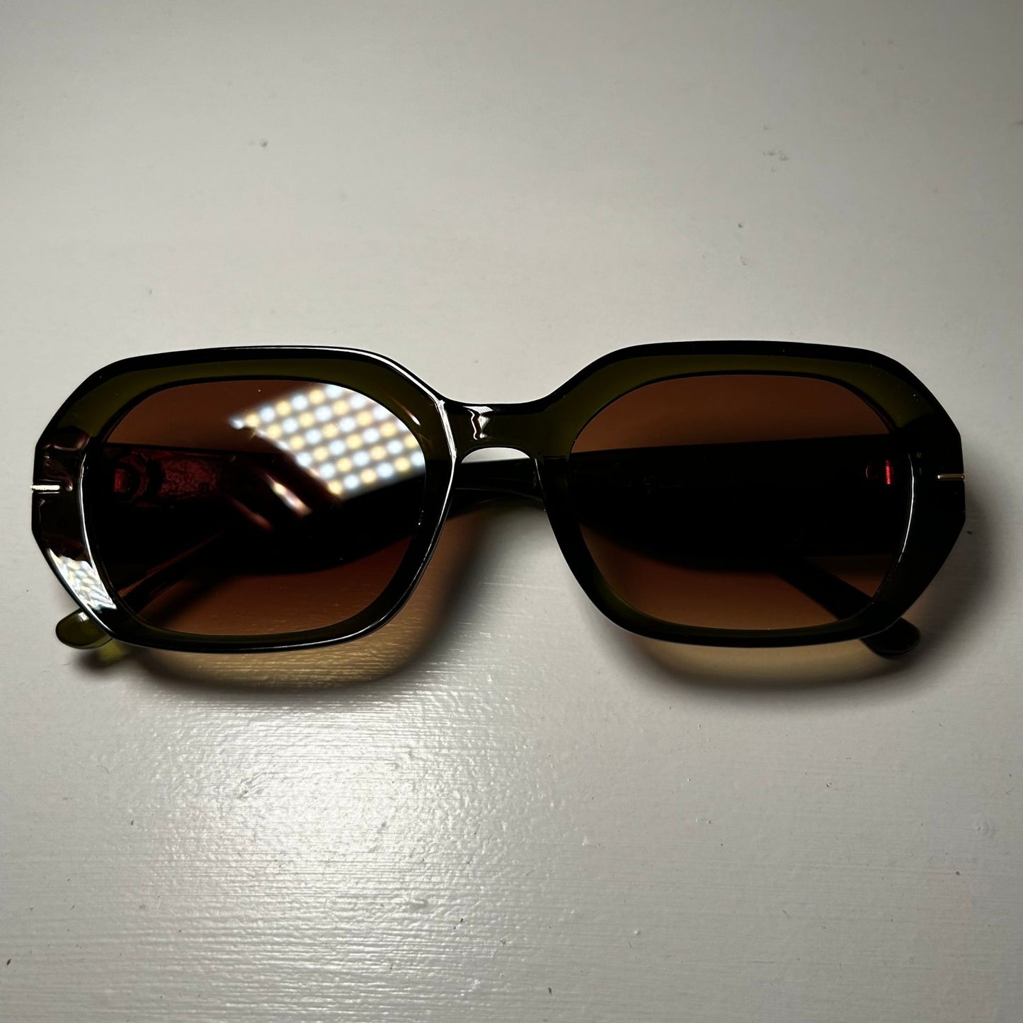 Oval Green Sunglasses