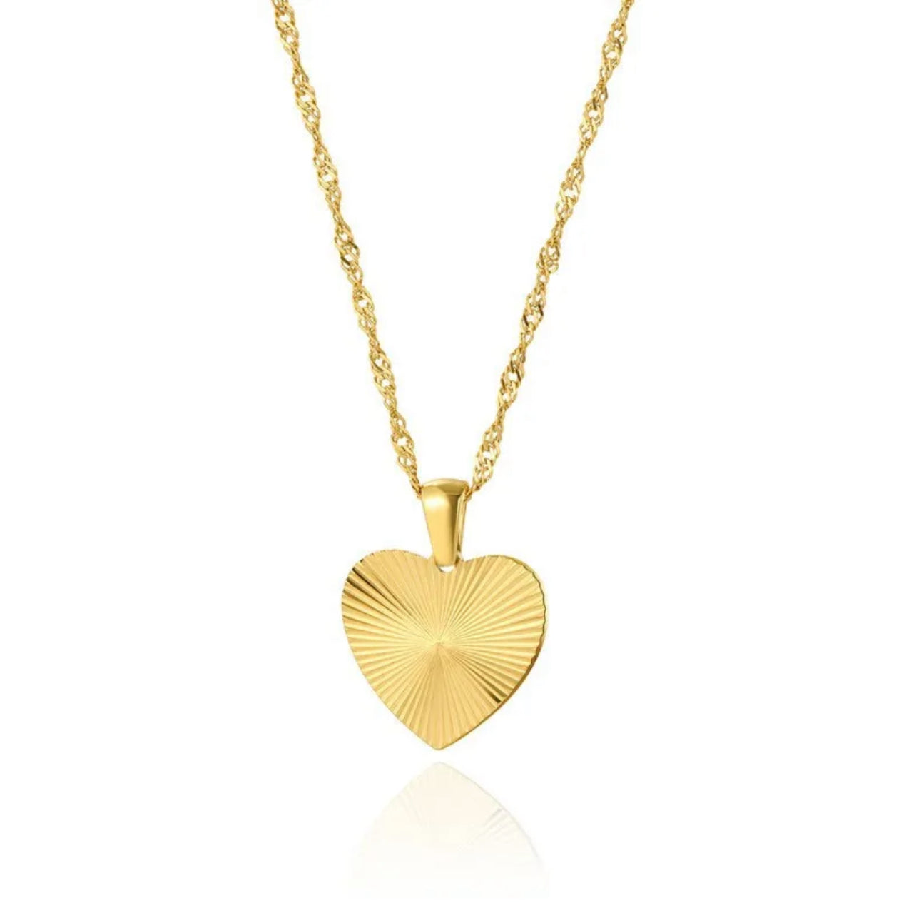 Gold Heart Pendant Necklace