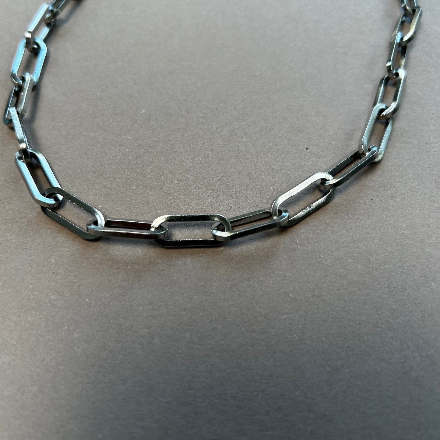 Chunky Silver Paperclip Chain