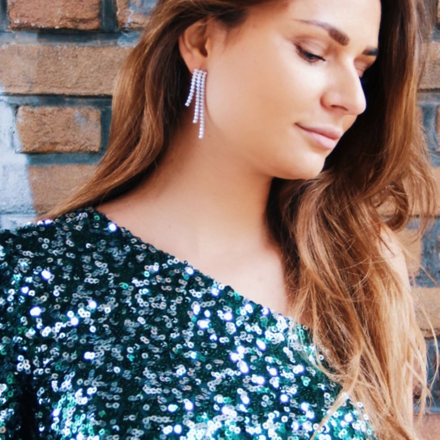 Crystal Dangly Earrings