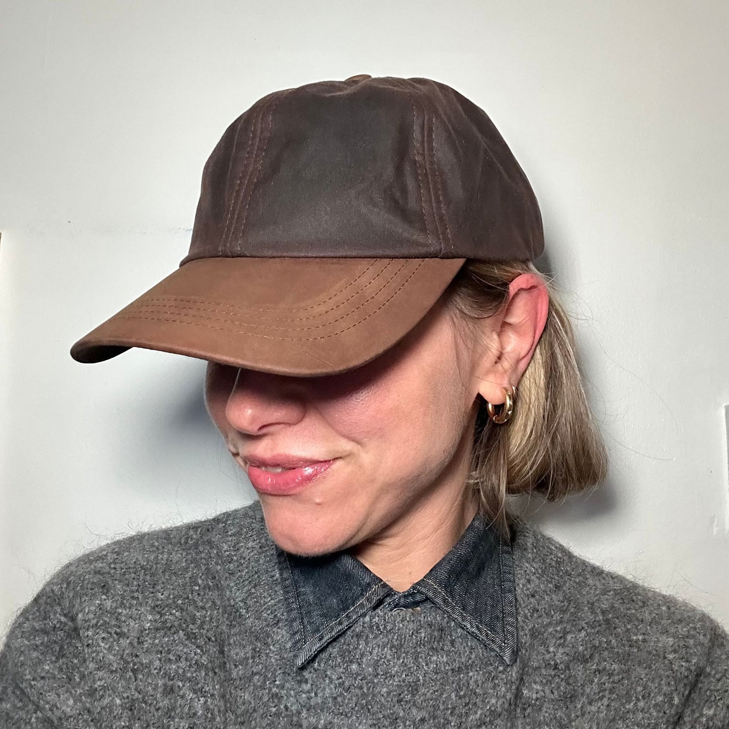Leather Peaked Baseball Caps