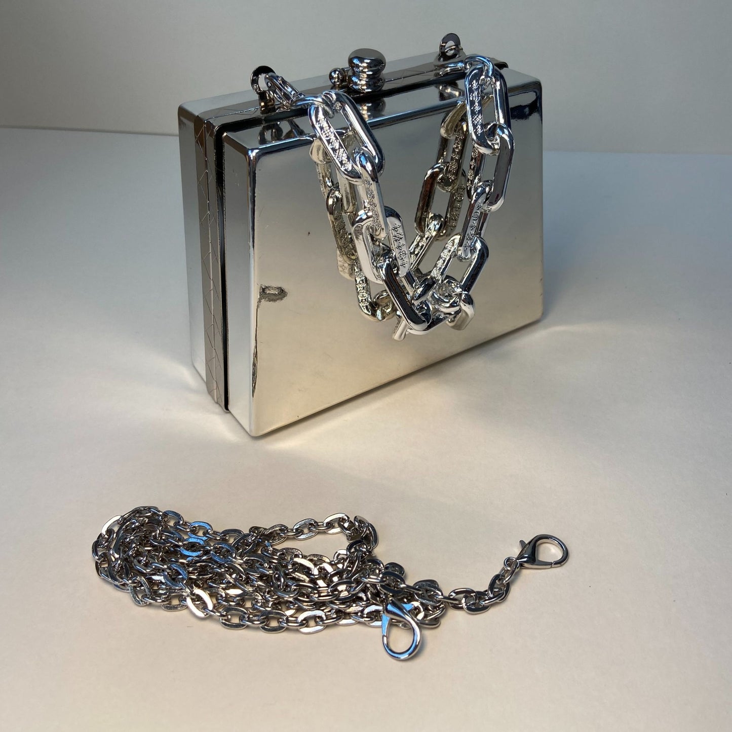 Metal Box Clutch Bags