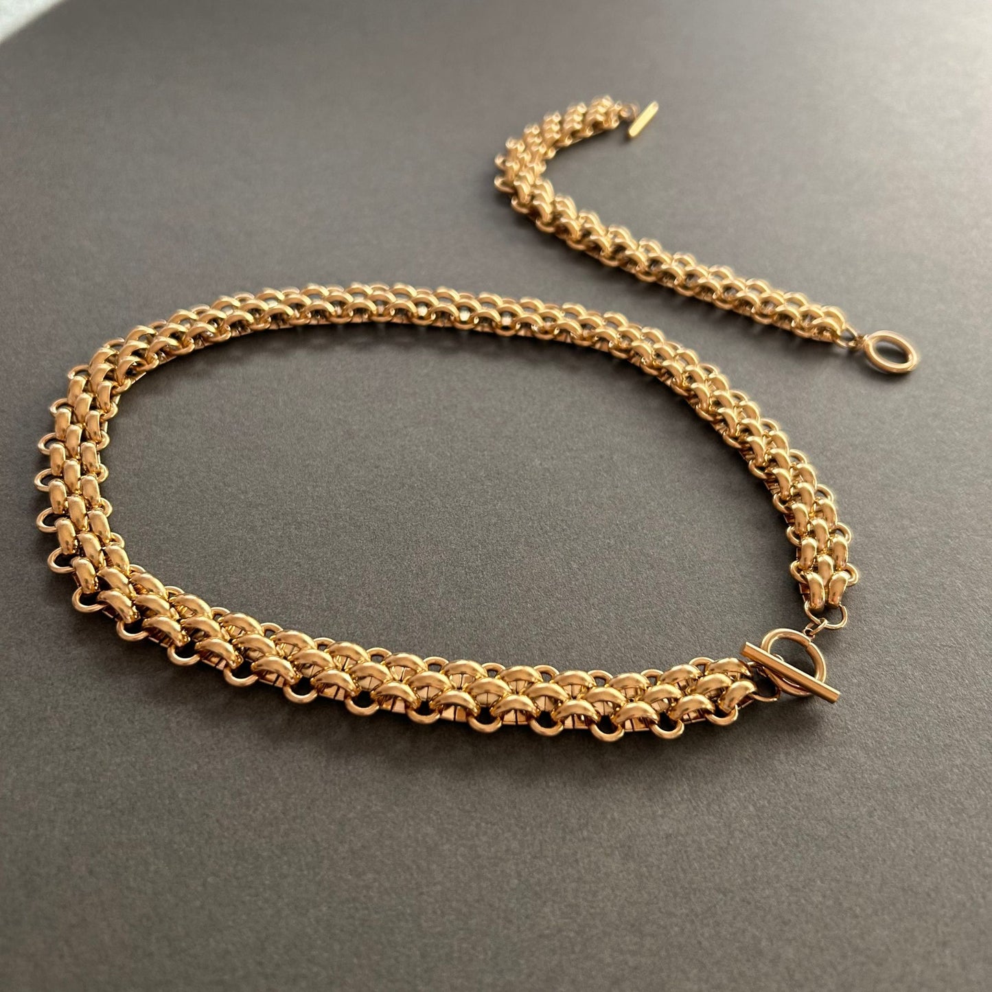 Triple Layer Chunky Gold Chain Necklace