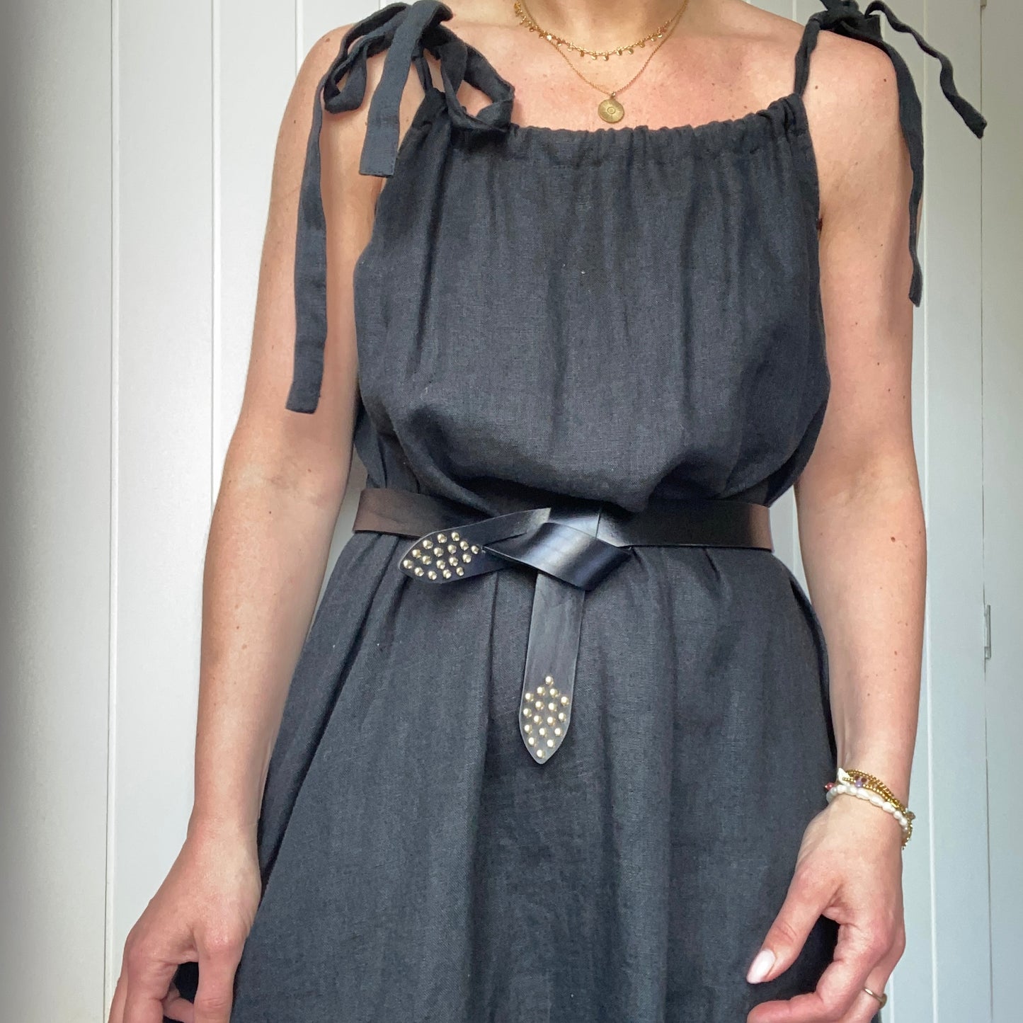 Studded Leather Knot Belts