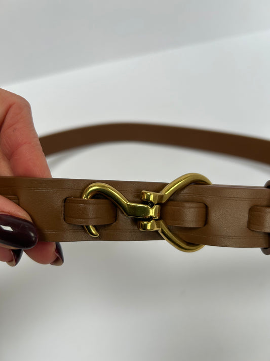 Taupe Leather Hook style belt - sample