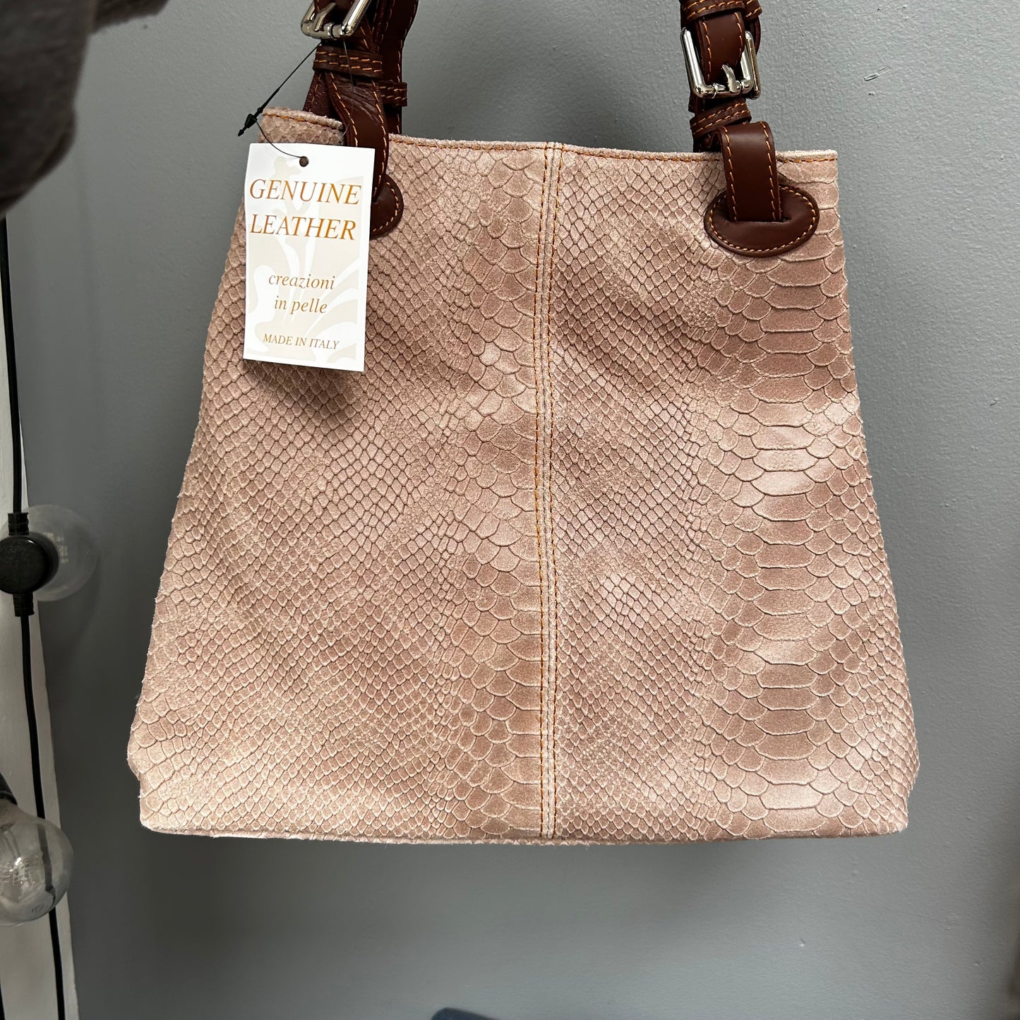 Leather Snakeskin Handbag