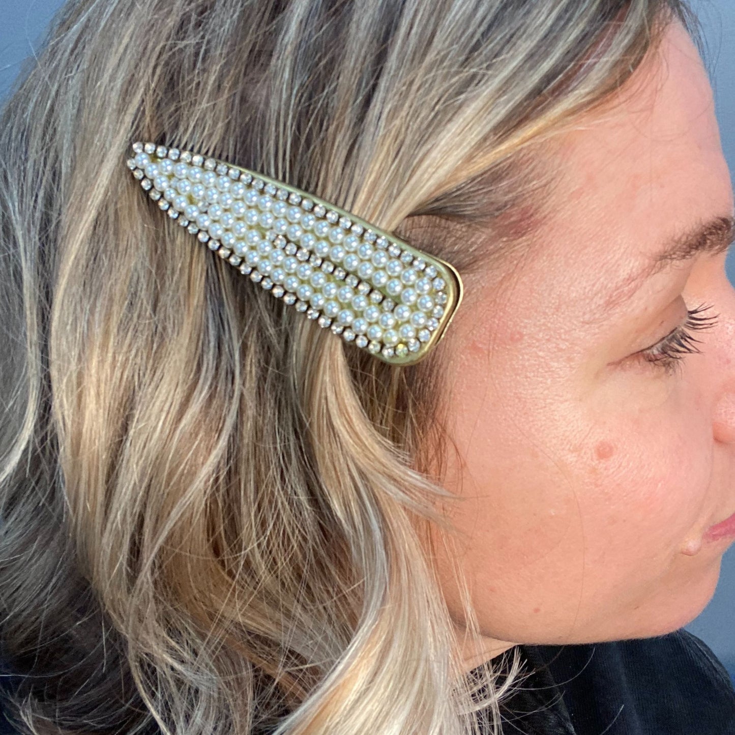 Pearl & Crystal Hair Slide