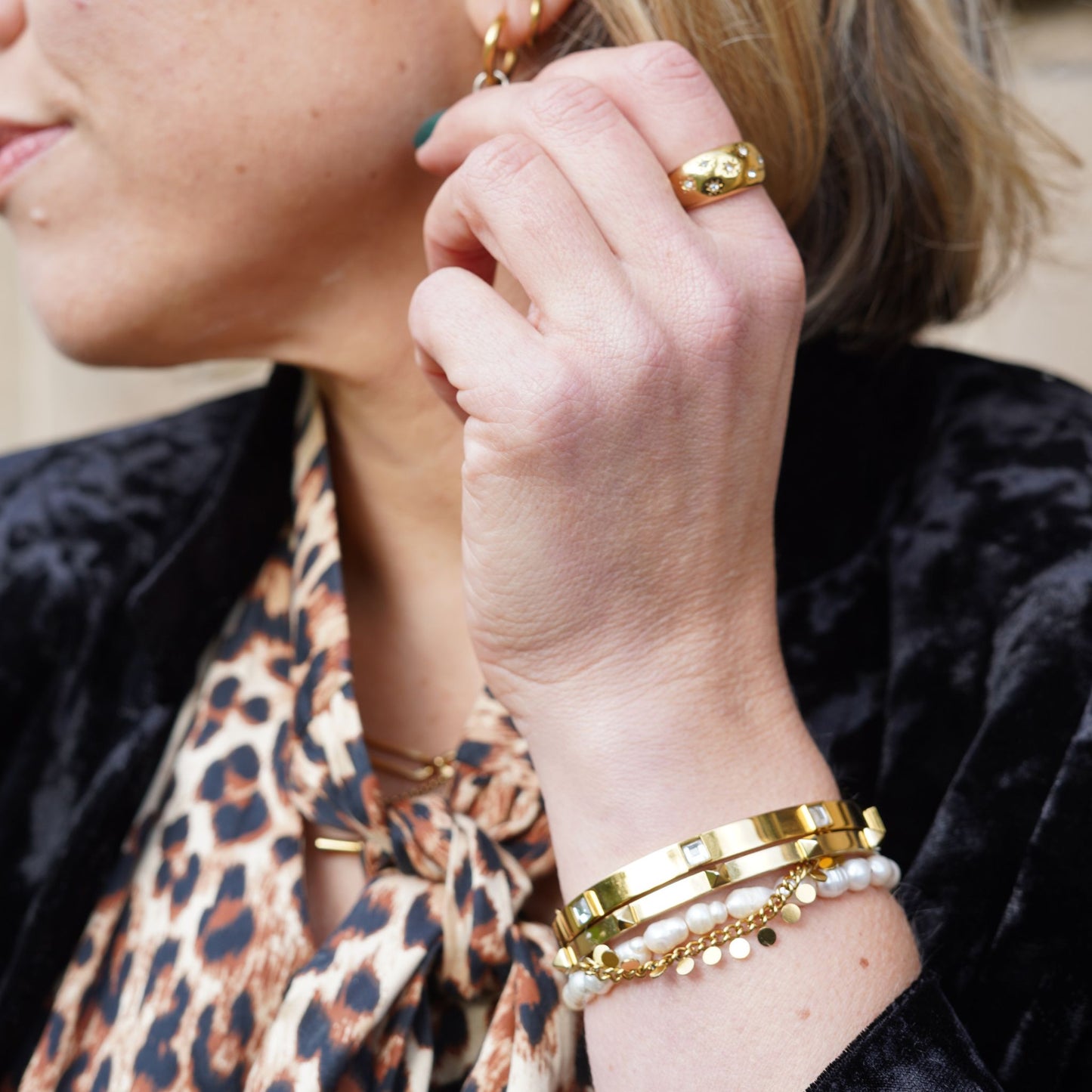 Jewelled Gold Bangles