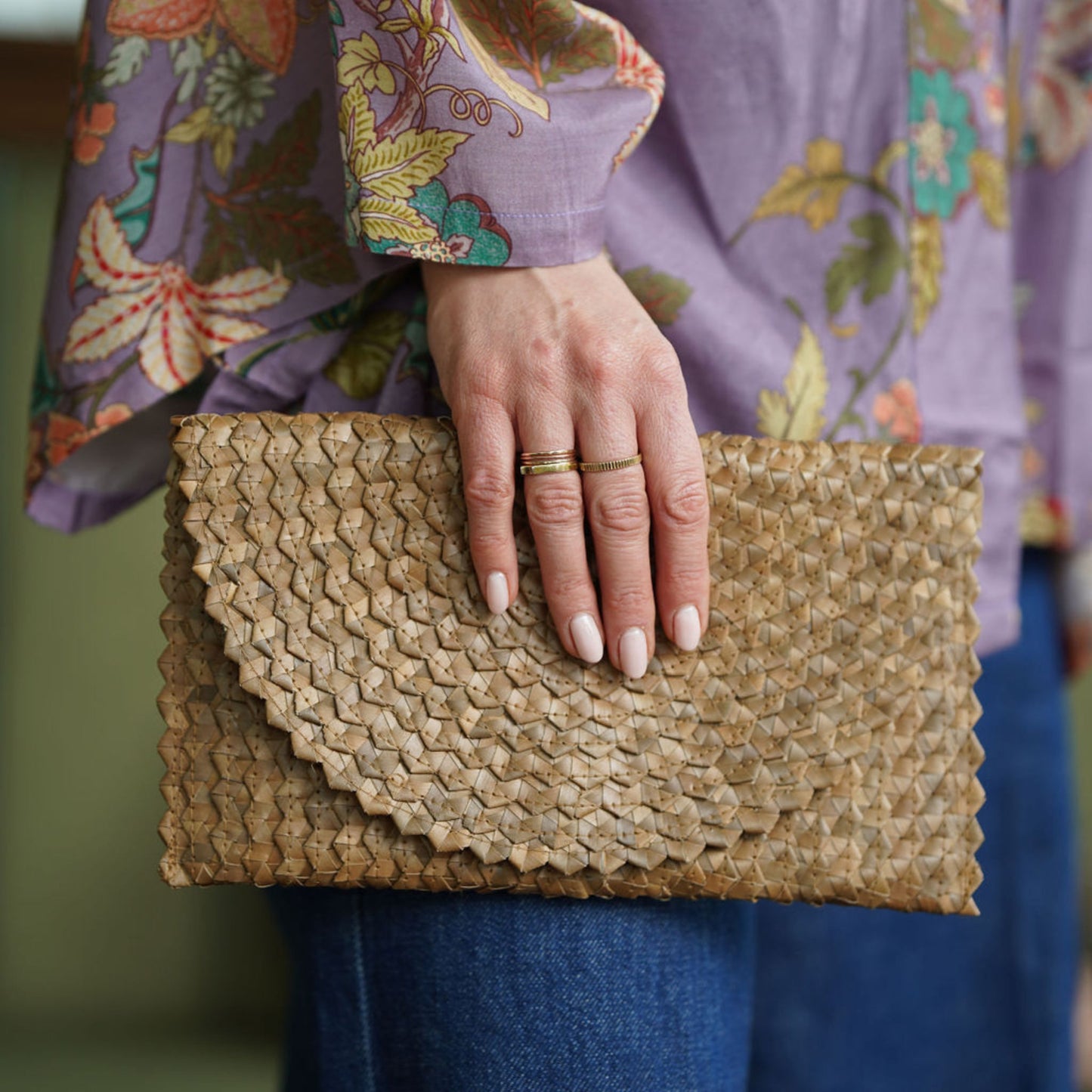 The Raffia Clutch Bag
