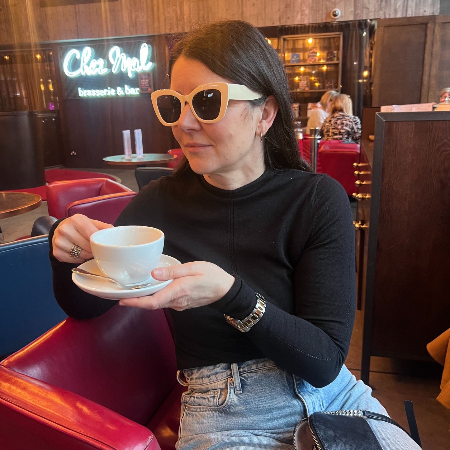 Cream Cat Eye Ladies Sunglasses