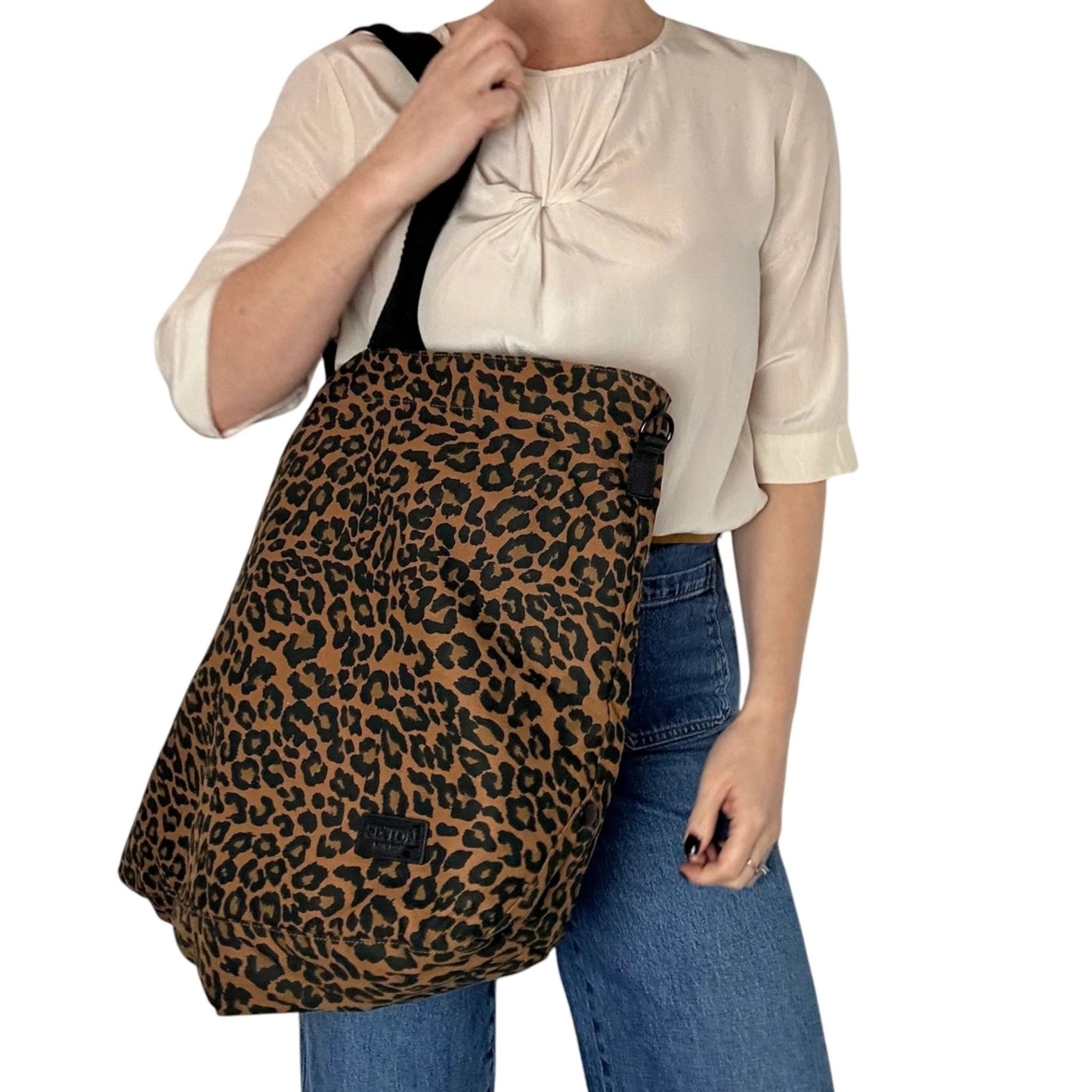 Large Leopard Print Tote Bag