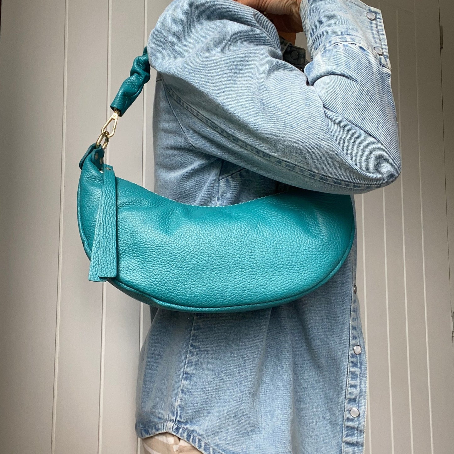 The Crescent Leather Cross Body Bag