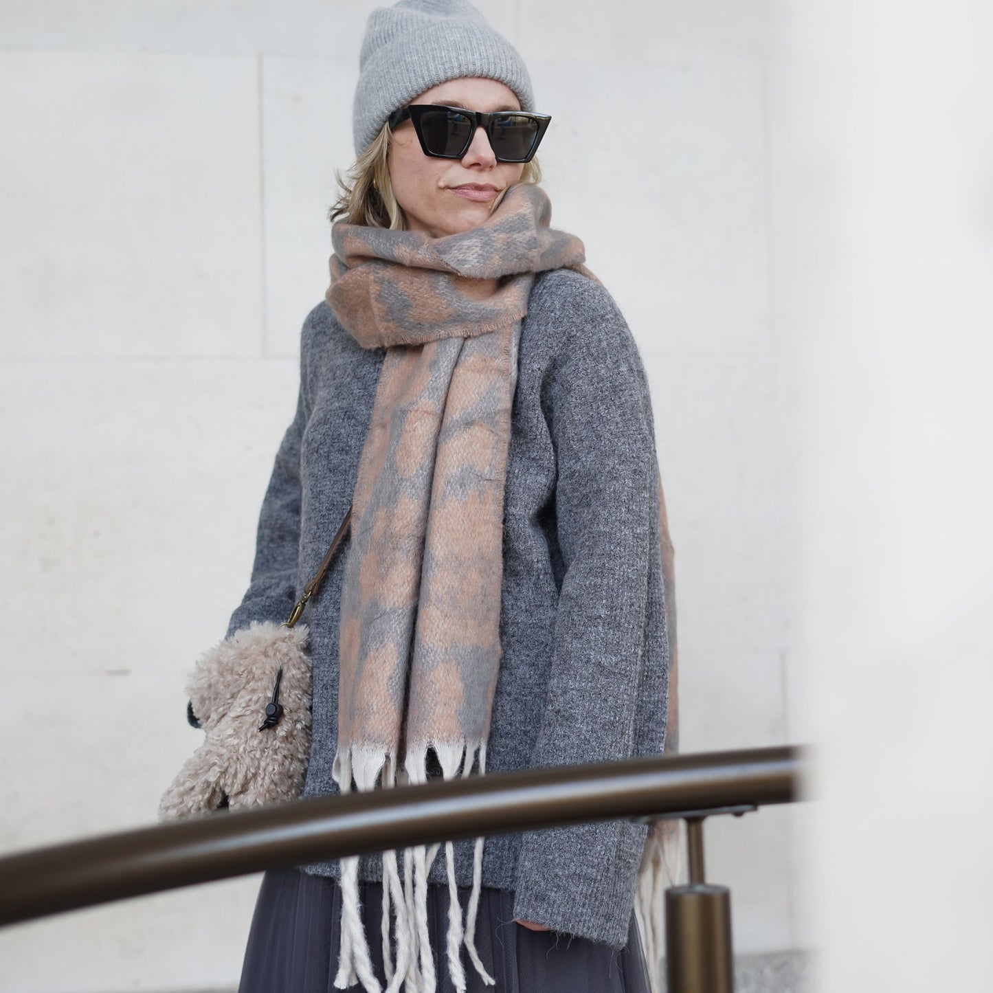 Fluffy Leopard Print Scarves