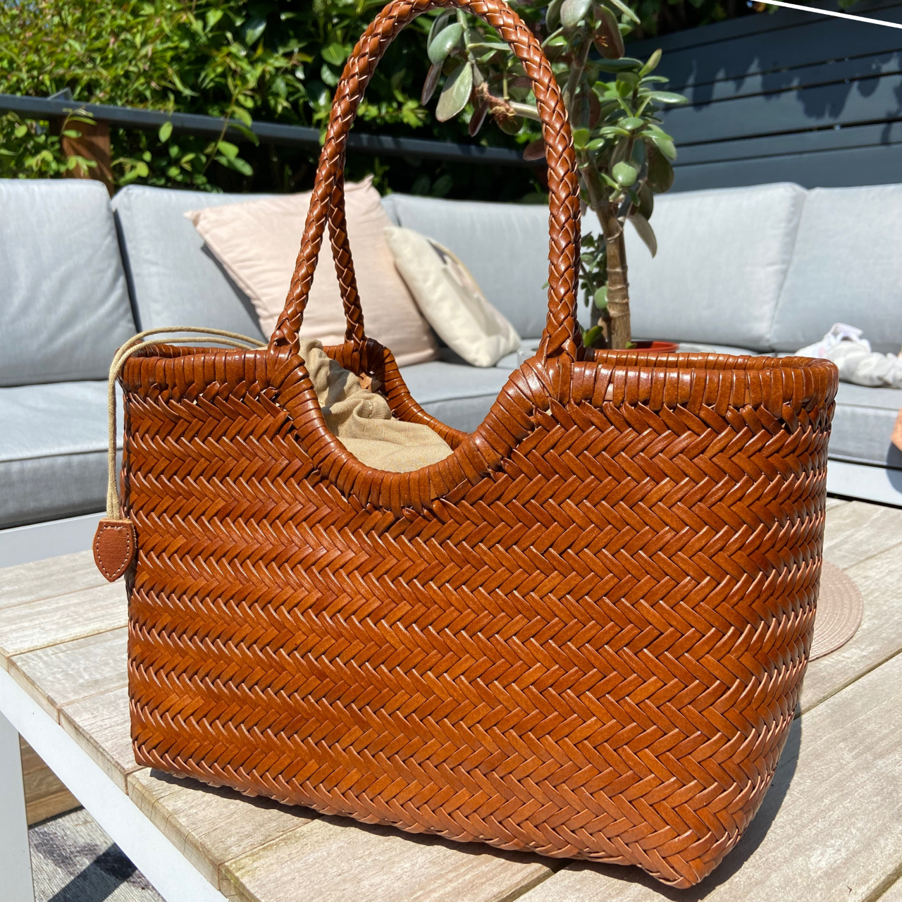 The Woven Leather Basket
