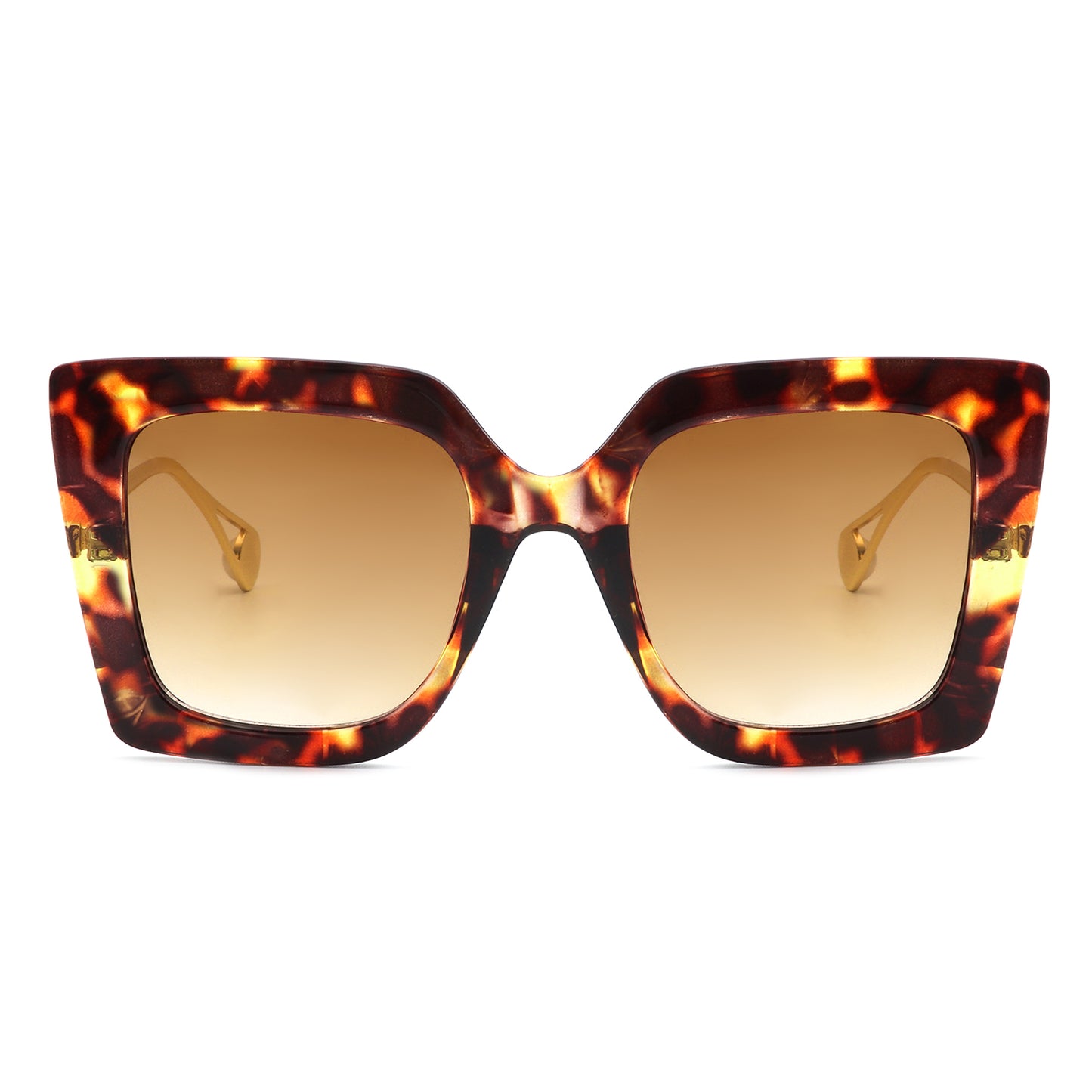 Tortoise shell oversized cat eye sunglasses