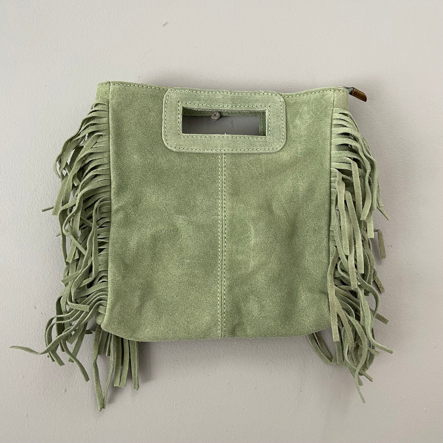 The Suede Fringed Square Bag