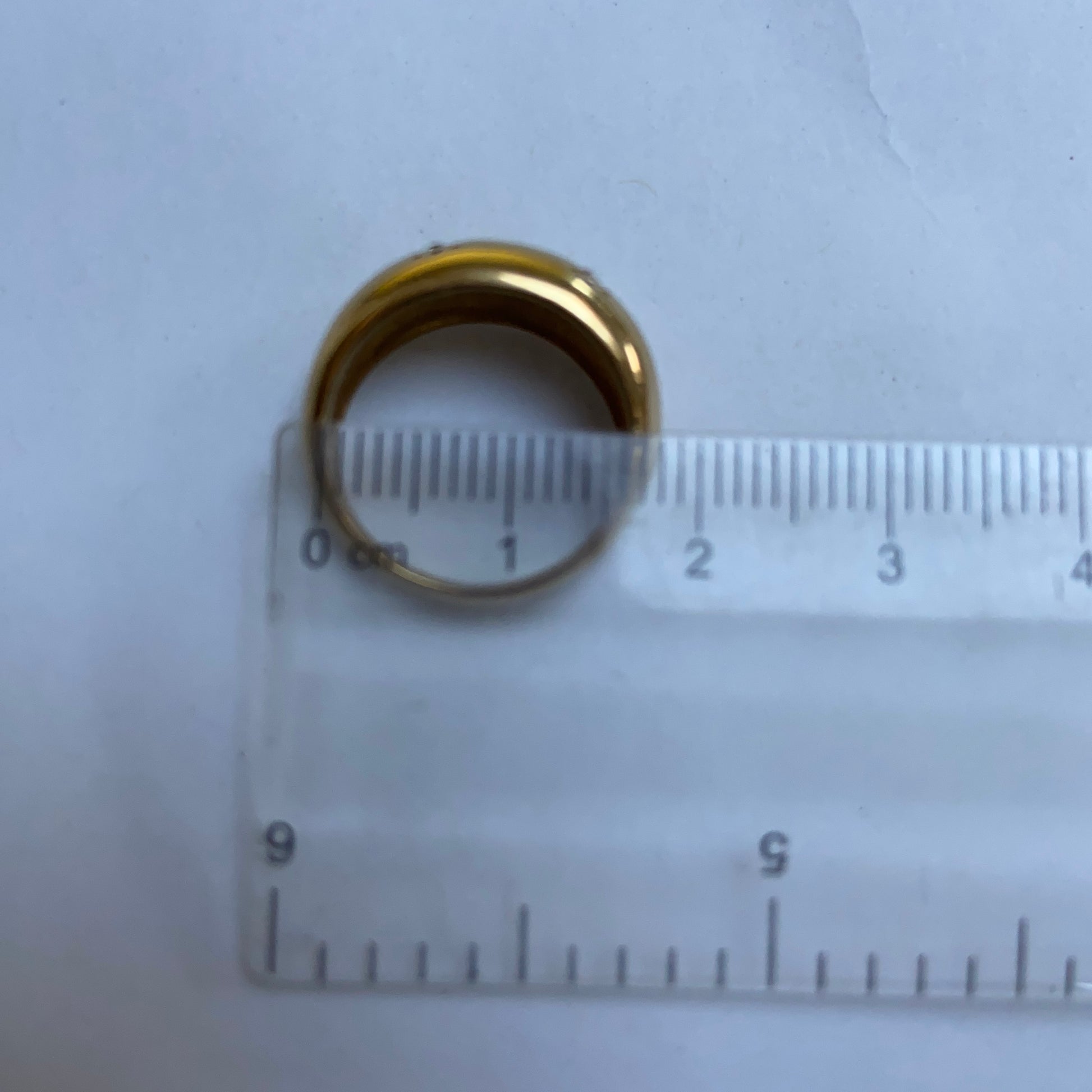 Close-up view of the Gold Domed Star Ring
